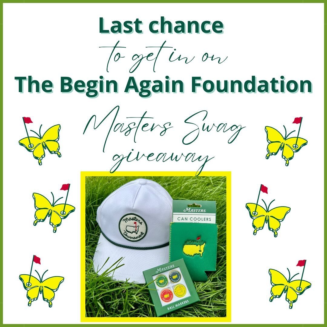 ⛳️MASTERS SWAG GIVEAWAY⛳️

Each 10-dollar donation gets you an entry to win ONE of TWO giveaways!

💛Masters Tournament Rope Hat
💚Masters Ball Markers AND a pair of Can Coolers (that are the perfect fit for your @leishmanlager !😉)

to enter text be