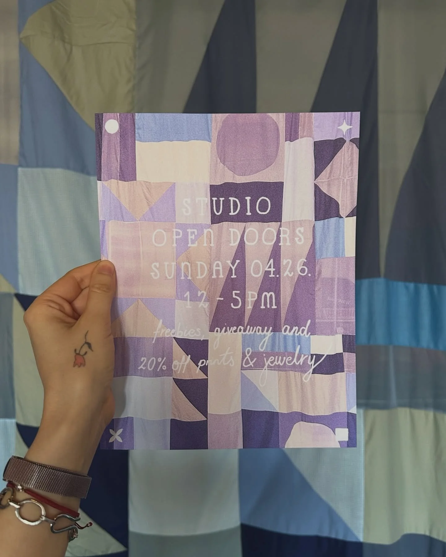 This Sunday from 12-5pm I am opening doors of my lovely studio! There will be snacks, freebies, 20% off all my inventory and a giveaway (you need to show up in person for a chance to win a hand stitched pouch made by me). 
This studio is a very speci