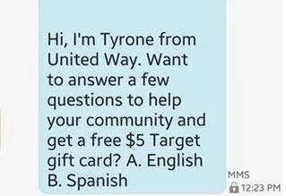 Beware of text message scams