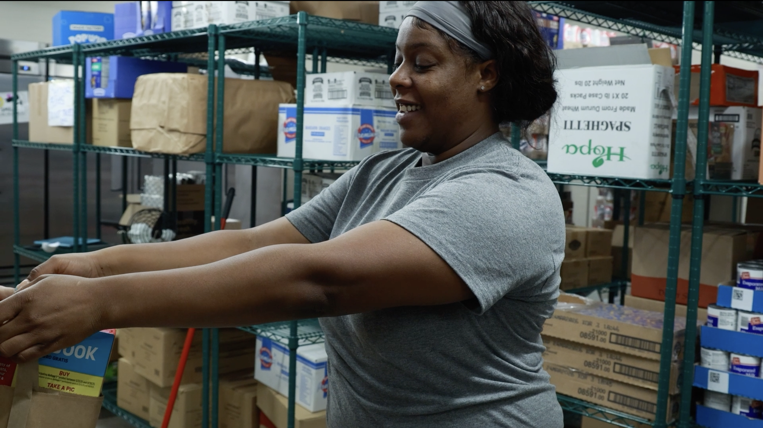  Once a client at Edna Martin Christian Center in Indianapolis, Tiffney Norris now serves as the food security manager. 