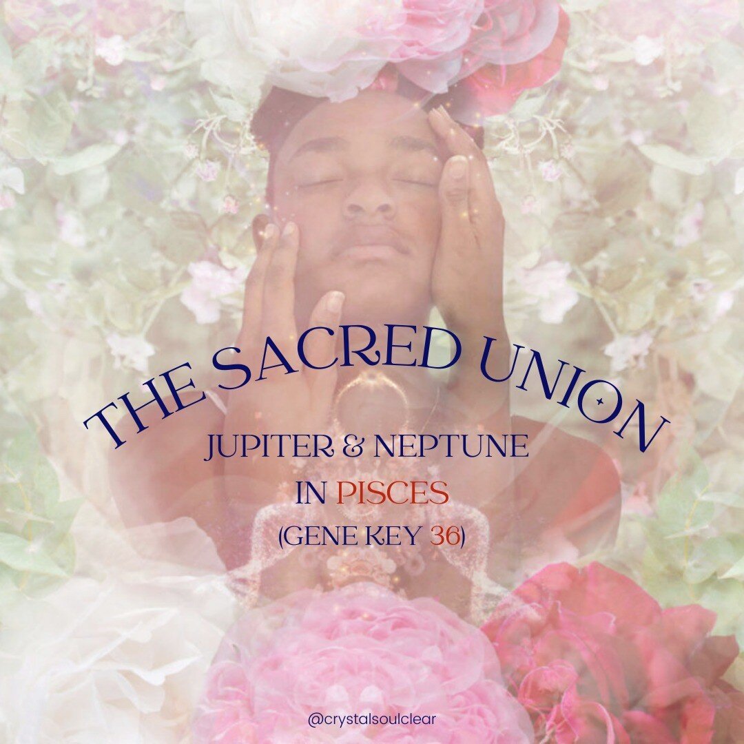 Jupiter Neptune conjunction in Pisces, our once in a lifetime celesterial encounter (won't happen for another 166 years). Jupiter, the planet of expansion, abundance, and hope meets Neptune, the planet of imagination, dreams, and collective unconscio