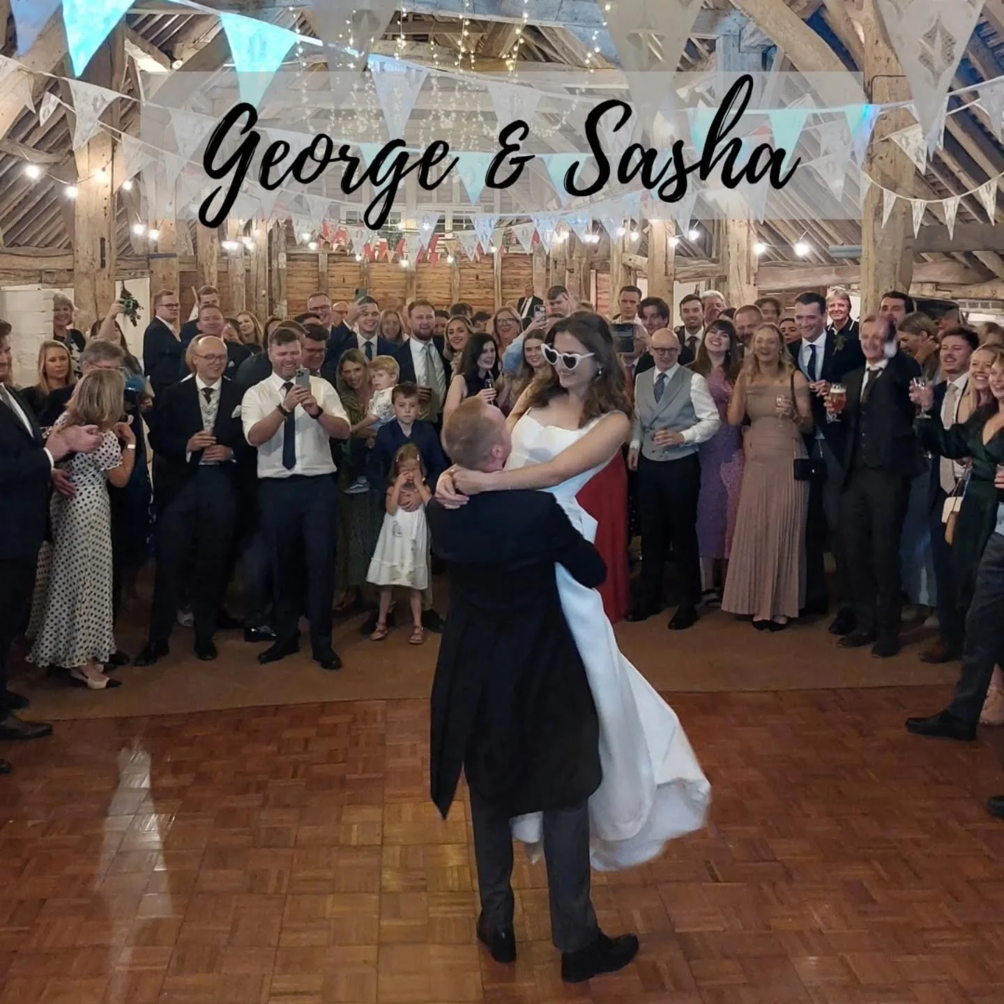 Congratulations George &amp; Sasha ❤️ 

An unbelievable night celebrating at the beautiful @sullingtonmanor - this is one we won't forget!!! 🎧 🔥 

#love #weddingday #weddingphoto #mrandmrs #weddingdj #djs #fypシ❤️💞❤️