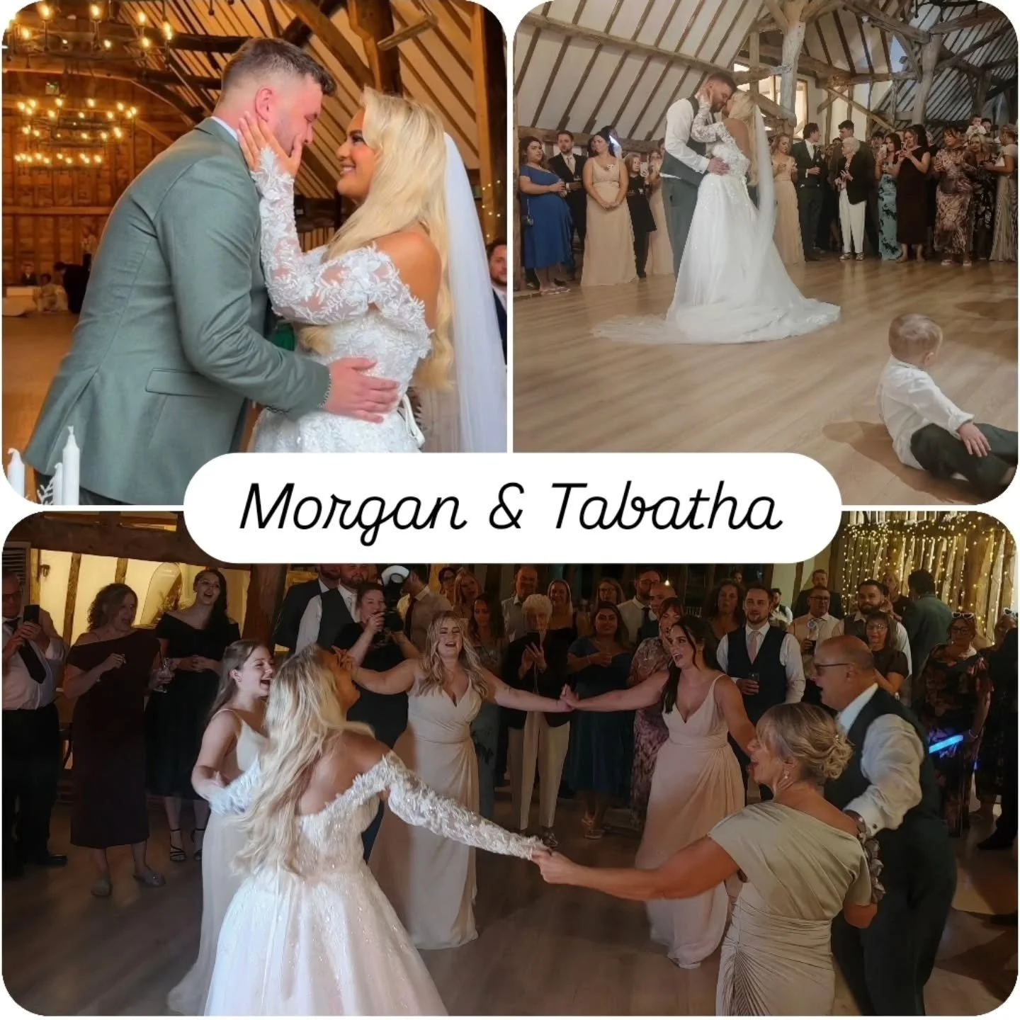 Congratulations to this lovely couple, Morgan &amp; Tabatha 💍

We had an amazing time celebrating with them at @colvillehall and little Ronnie's surprise performance was the icing on the cake! ❤️

#weddingdj #essexwedding #weddingday #fypシ❤️💞❤️