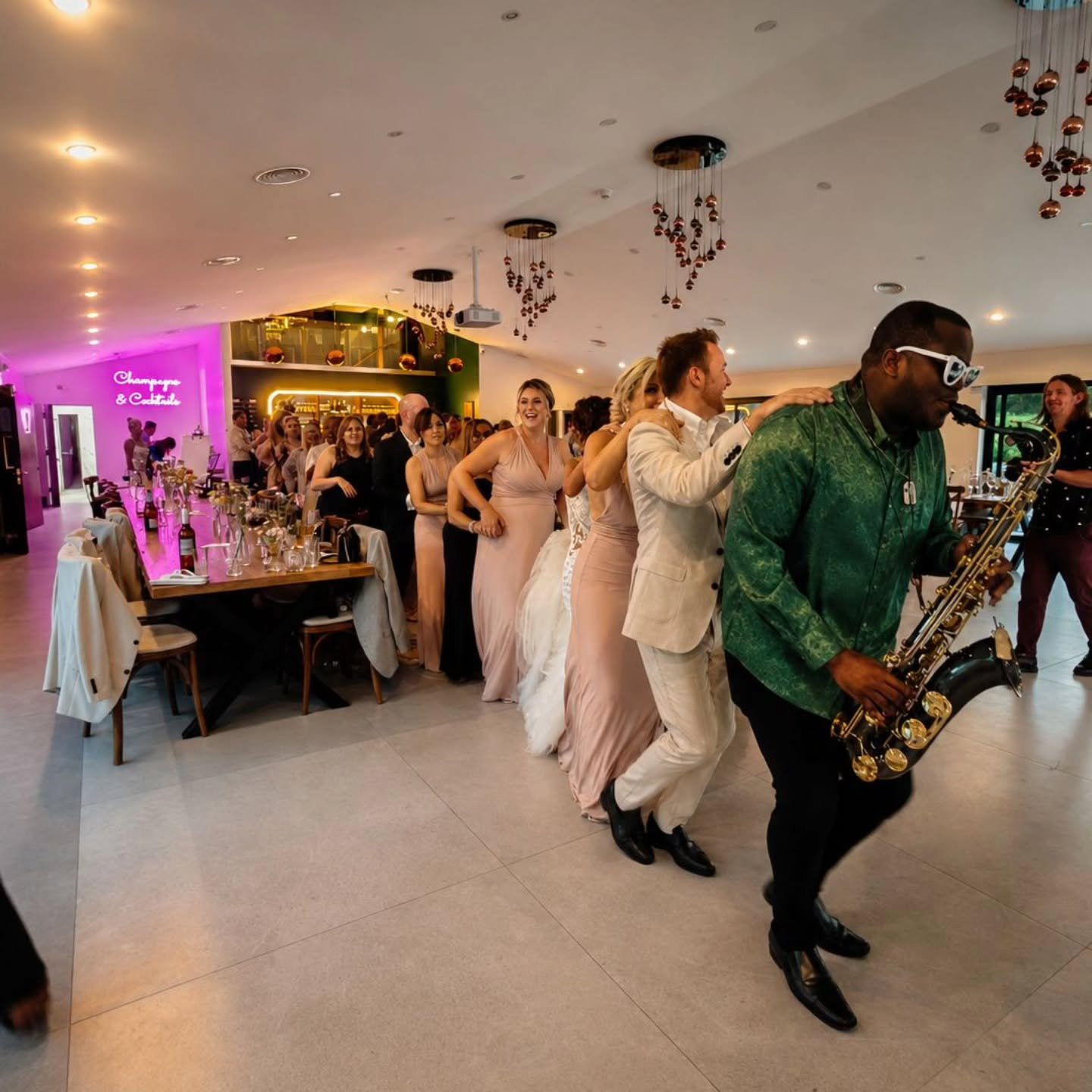 If you want to take your wedding day to the next level, DM us today 💌 🎷 

💍 Vicky &amp; Sonny ❤️ 

📍@chapelhouseestate feat. @jsaxylive