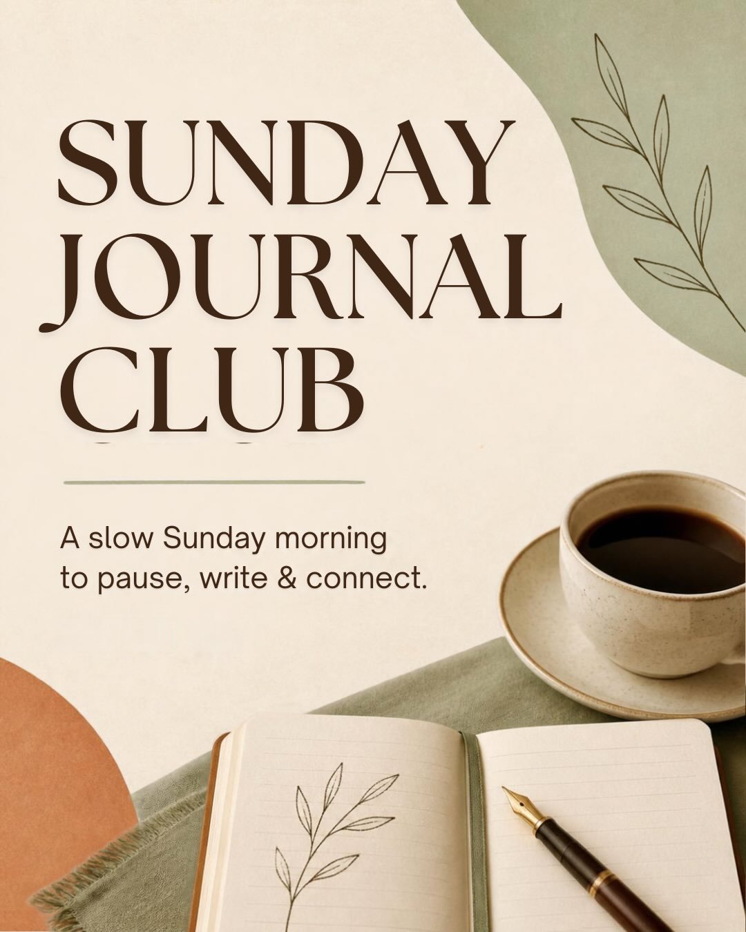 Sunday mornings are for slowing down. 

So I thought: why not journal together?

I&rsquo;m starting a little Sunday Journal Club in Amsterdam: a relaxed morning where you can bring your journal, take some time for yourself and meet other people who l