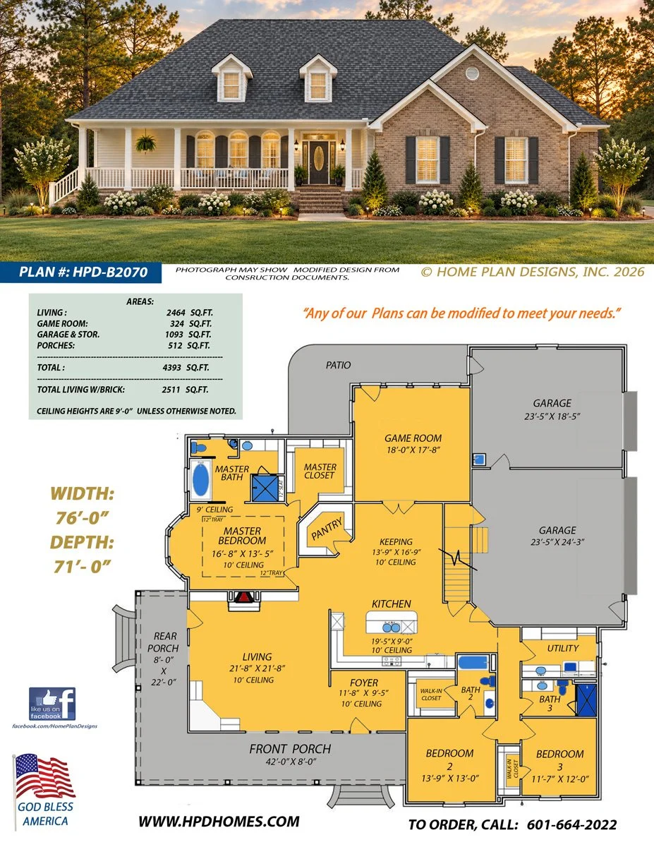 Home Plan Design #B2070