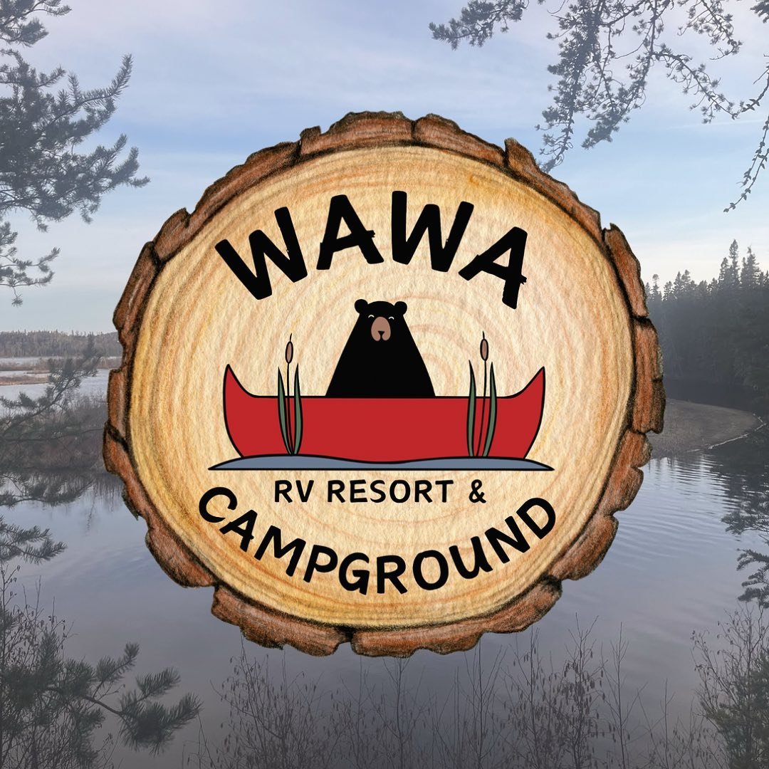 NEW LOGO 🛶🐻✨
.
We&rsquo;ve FINALLY captured the essence of our rustic &amp; cozy campground, nestled in the beautiful boreal forest of Northern Ontario! 
.
What do you think?! We hope you love it as much as we do!!