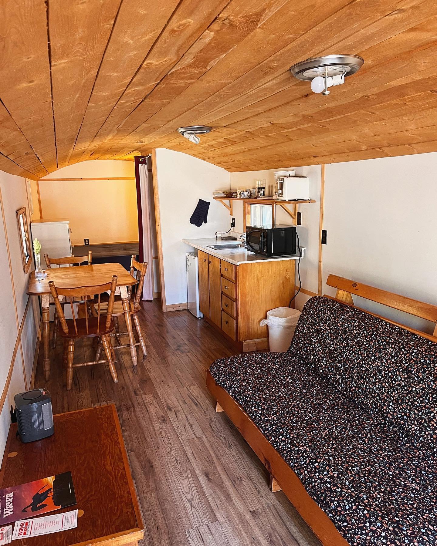 Camping in style 💫
.
Everything you need to enjoy your stay with us without having to haul a trailer or bring a tent! Our RV Style cabins make camping easy, fully equipped with water, electricity and septic. 
.
We can&rsquo;t wait to welcome you!