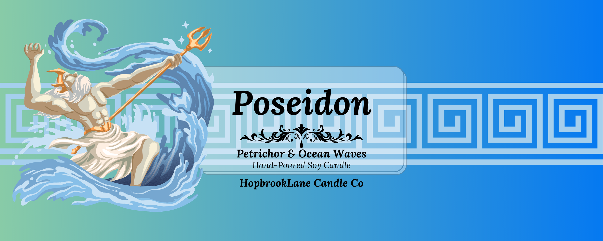 Poseidon Candle - Greek Gods