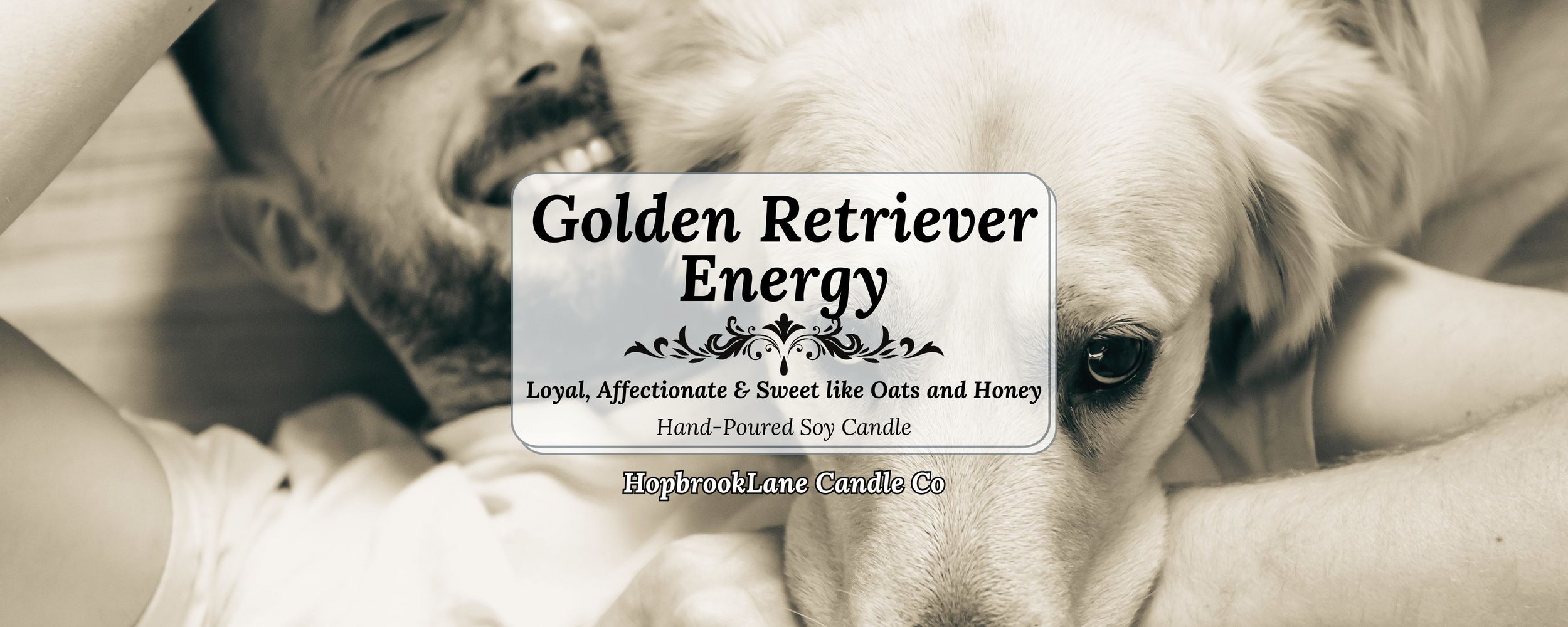Golden Retriever Energy trope candle
