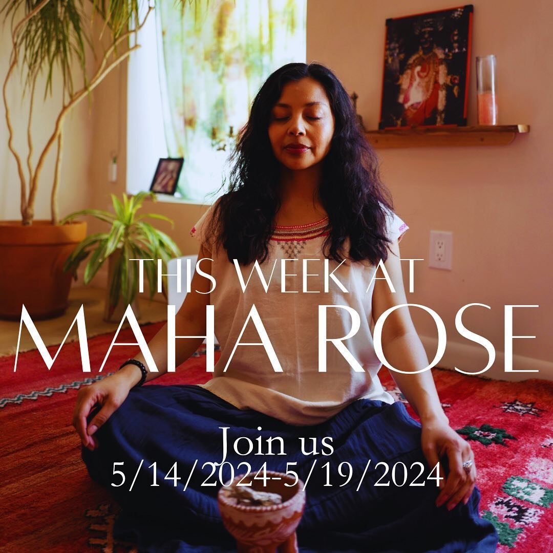 Join us this week at Maha Rose🦋🦋🦋🦋
🦋 
Movement Medicine every Tuesday &amp; Thursday With @marianalocasta
🦋
Jewelry As Sacred Object With @Lisanelsonlevine 5/14
🦋
Sound Bath &amp; Reiki Healing Meditation With @marikotamegai 5/14
🦋
Journey Th