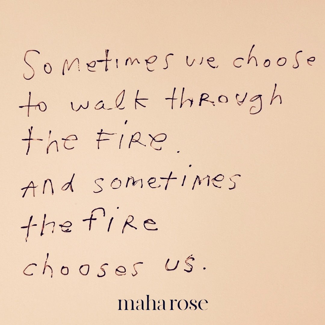 Sometimes we choose to walk through the fire and sometimes the fire chooses us. 
🔥🔥🔥
#walkingthroughfire
🔥🔥🔥
Join our mailing list for more love, inspiration and event updates. 
🔥🔥🔥
@lisanelsonlevine