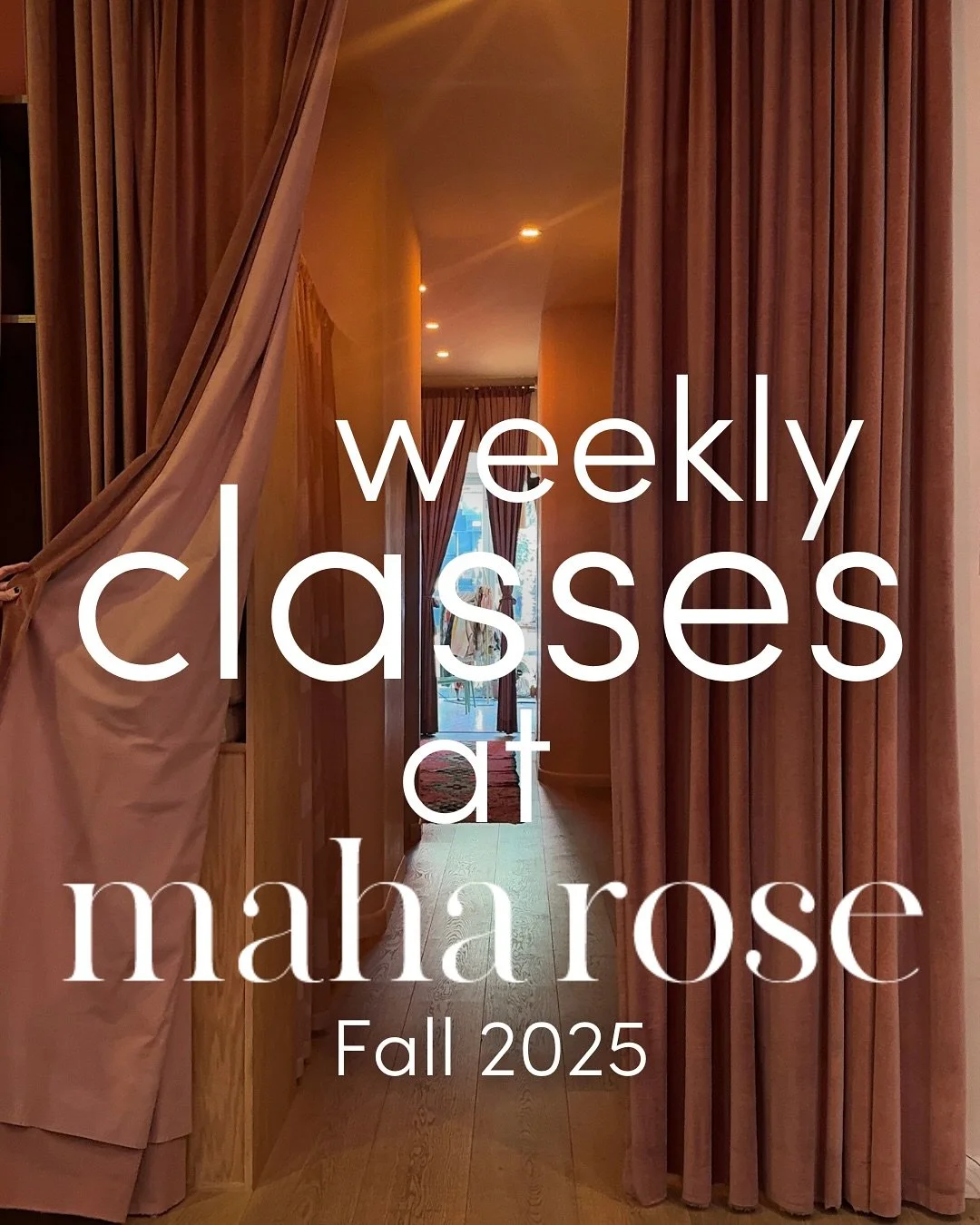 Your weekly reminder.
🌼
Healing isn&rsquo;t a one-time thing , it&rsquo;s a rhythm, a practice, a return.
🌼
At Maha Rose, our weekly classes are spaces to breathe, feel, and come home to yourself again and again.
🌼
Join us this Fall for your weekl