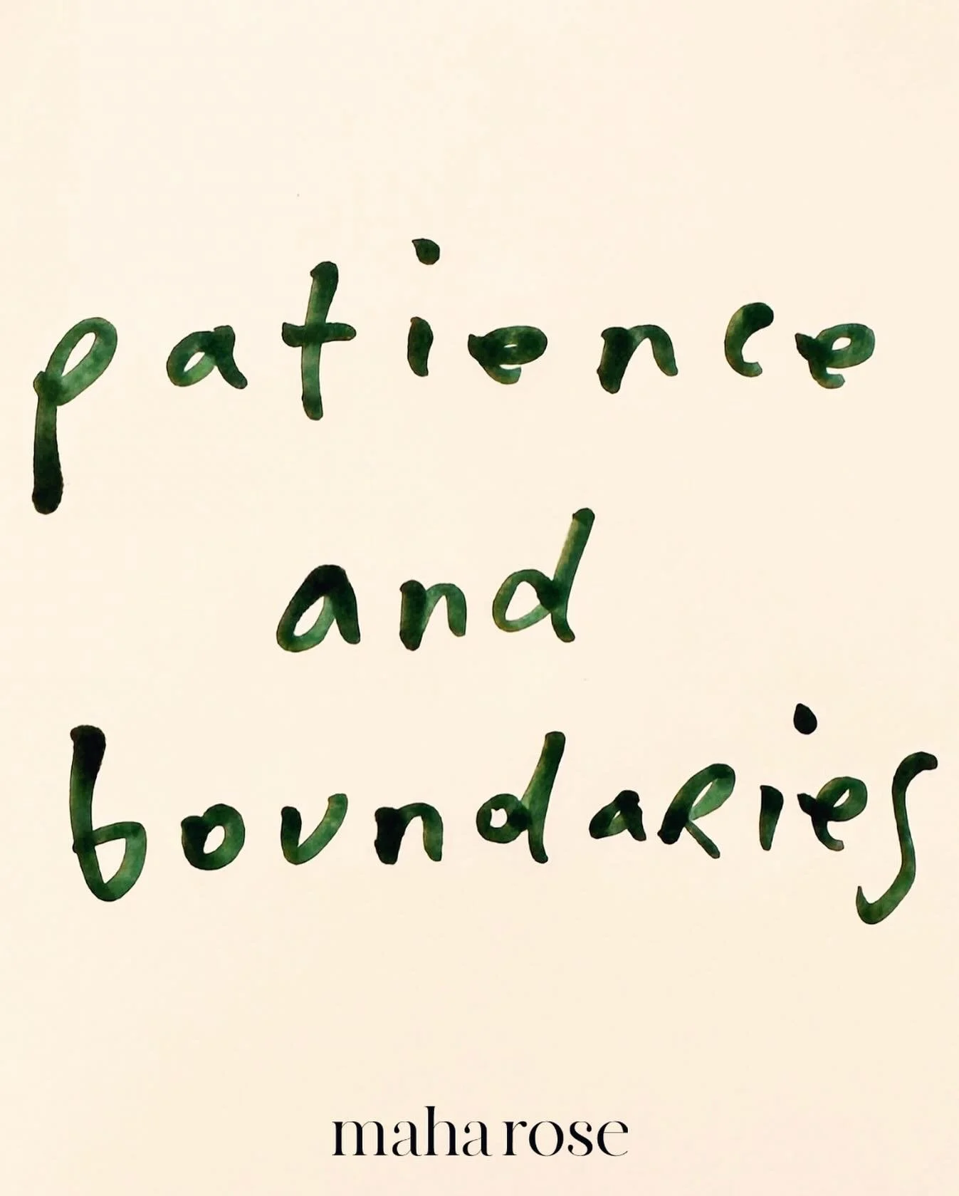 What is needed..
🙏🏽
Patience or a boundary?
🙏🏽
May we learn both in this life. 
🙏🏽
maharose.com
🙏🏽