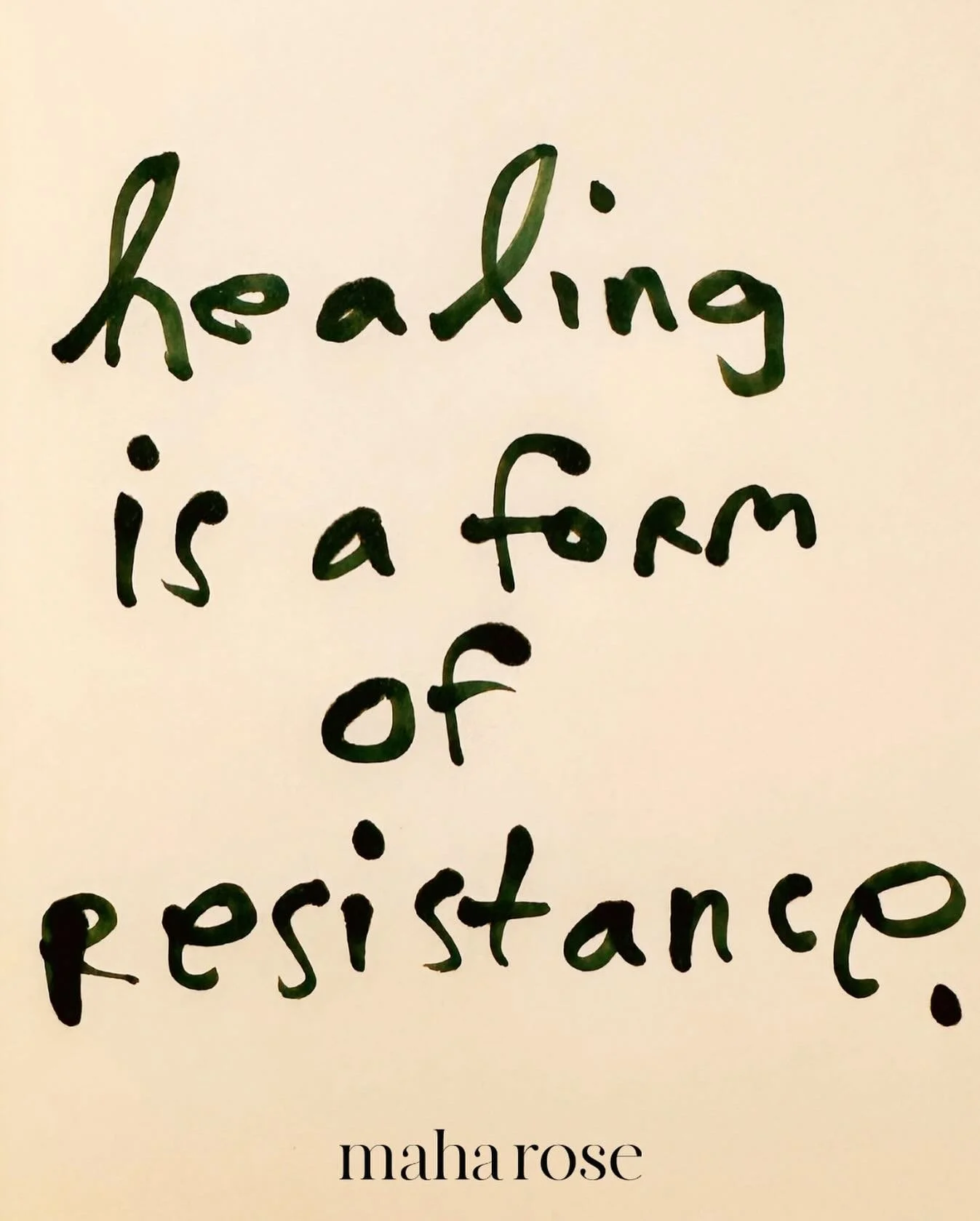 Healing is a form of resistance. 
🙏🏽
maharose.com
🙏🏽