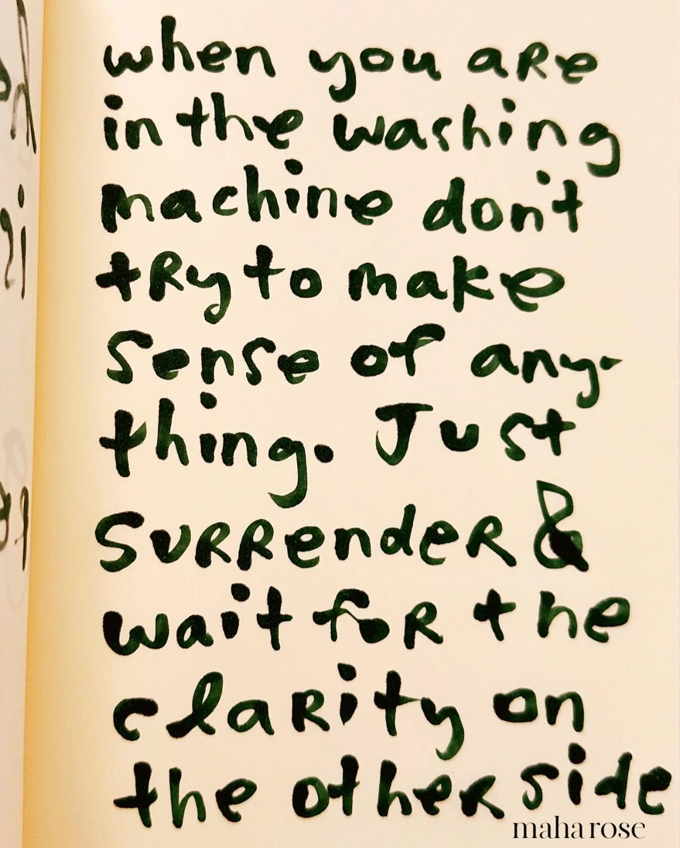 When you are in the washing machine, don&rsquo;t try to make sense of anything. 
🙏🏽🌊💙💫
Try to surrender, and wait for the clarity on the other side. 
🌊💙💫
maharose.com
💙💫
#selflove #healing #reiki #massage #breathwork 
💫