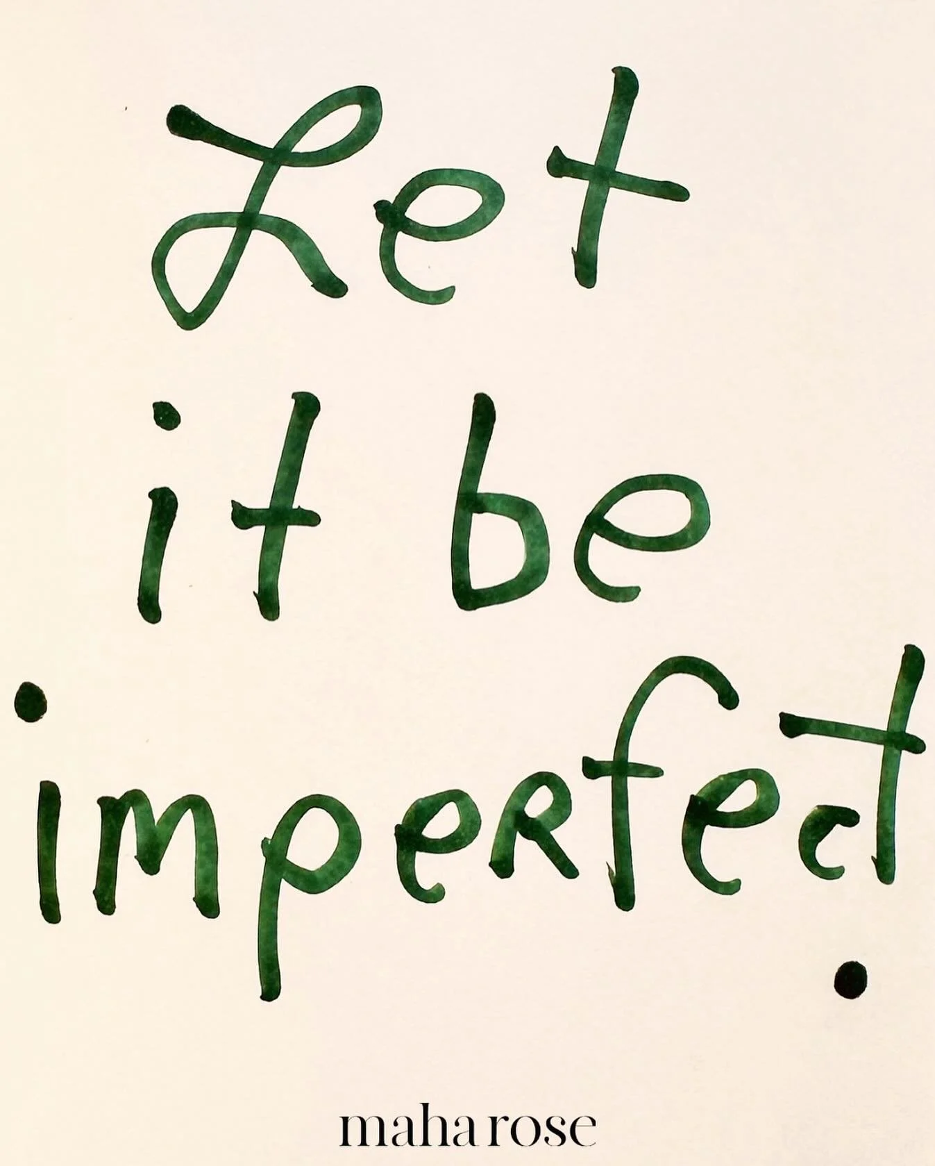 Let it be imperfect. 
🙌
Don&rsquo;t let perfectionism stop your creative flow. 
🙌
Put yourself out there, unfiltered and real. 
🙌
maharose.com
🙌
#spiritualbusiness