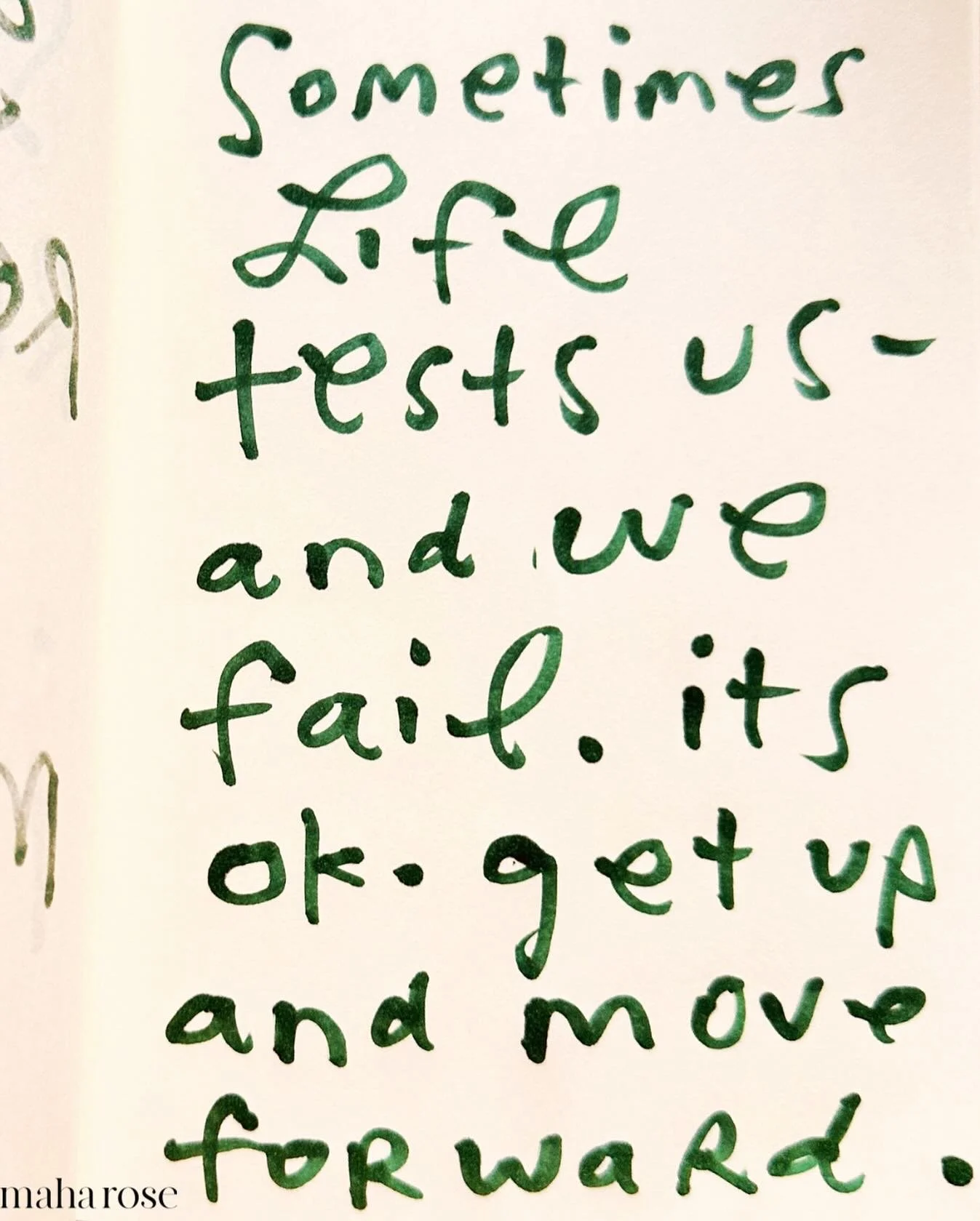 Sometime we fail. 
🩵
Life is full of failure. 
🩵
It&rsquo;s how we respond to it that matters. 
🩵
May we pick ourselves up and move forward. 
🩵
maharose.com
🩵