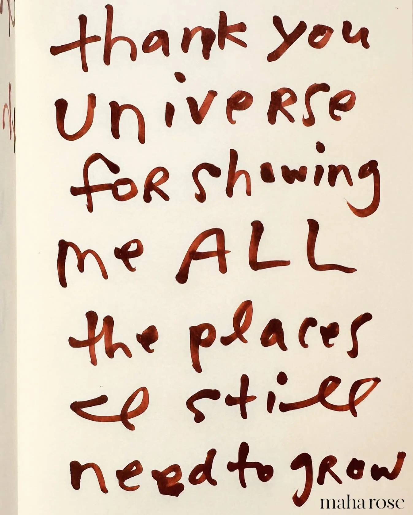 Thank you Universe for showing me all the places I still need to grow. 
🙏🏽
What a revealing new moon. 
🙏🏽
May our growth places be revealed to us. 
🙏🏽
maharose.com
🙏🏽
#toolsforliving #toolsforlife #selflove