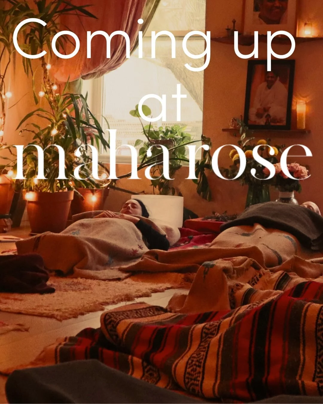 Another week of healing, connection, and community at Maha Rose. Come to one or come to all! 
✨💫🩵✨💫🩵
Massage &amp; Sound Healing Journey
with @lisanelsonlevine &amp; @tone_center 
Monday, February 16
6:30&ndash;8:30pm
A deeply restorative evening