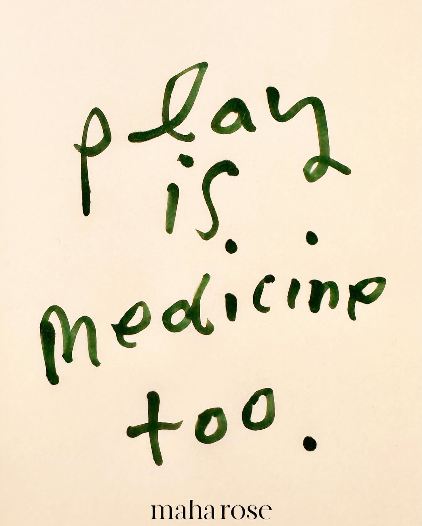 Play is medicine too!
🙌🙌🙌🙌🙌🙌
Reminder to take a little break from the seriousness in your head. 
🧡🧡🧡🧡🧡
How do you do that you may ask? Try laughing just a little bit. Try smiling just a little bit. 
🙌🙌🙌🙌
A little bit can go a long way.