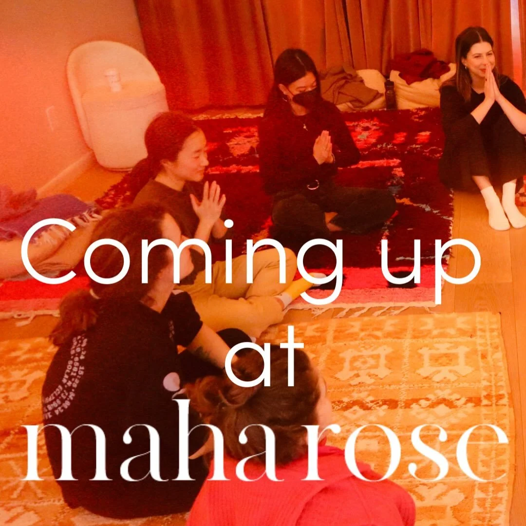 This week at Maha Rose: come back to you. 
🌬️🌸🧡🌬️🌸🧡
Homecoming: Somatic Embodiment
with @MollieFarrell
Wednesday, March 11th 
6:30&ndash;8pm
Release stagnant energy. Calm your nervous system. Deepen body trust.
🌬️🌸🧡🌬️🌸
Return to Center: Fl