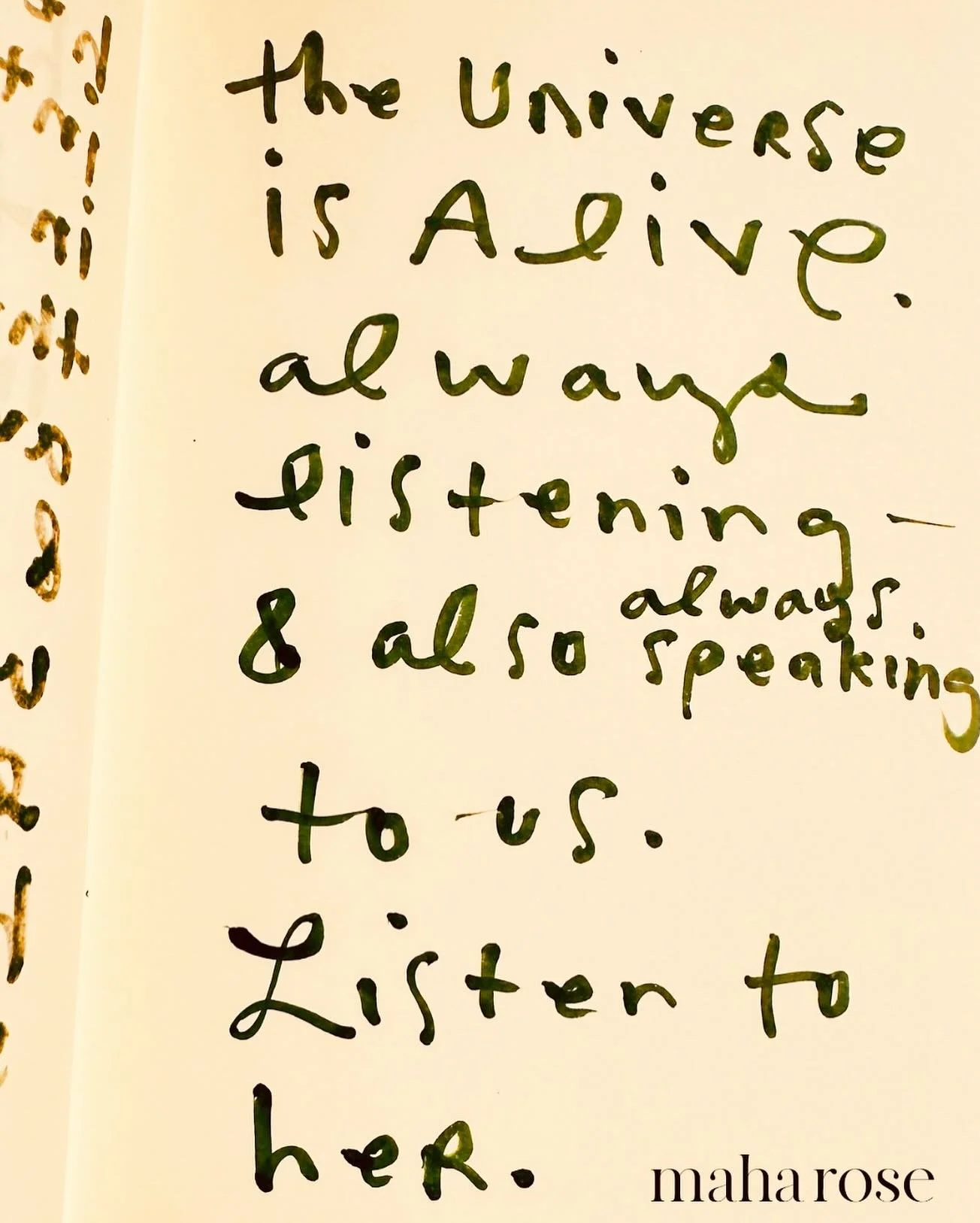 She is always speaking to us. 
🙏🏽🦋🩵☀️
Listen to the subtle voices, signs and guidance. 
🦋🩵☀️
Speak to her. and then listen. 
🩵☀️
maharose.com
☀️
#selflove #healing