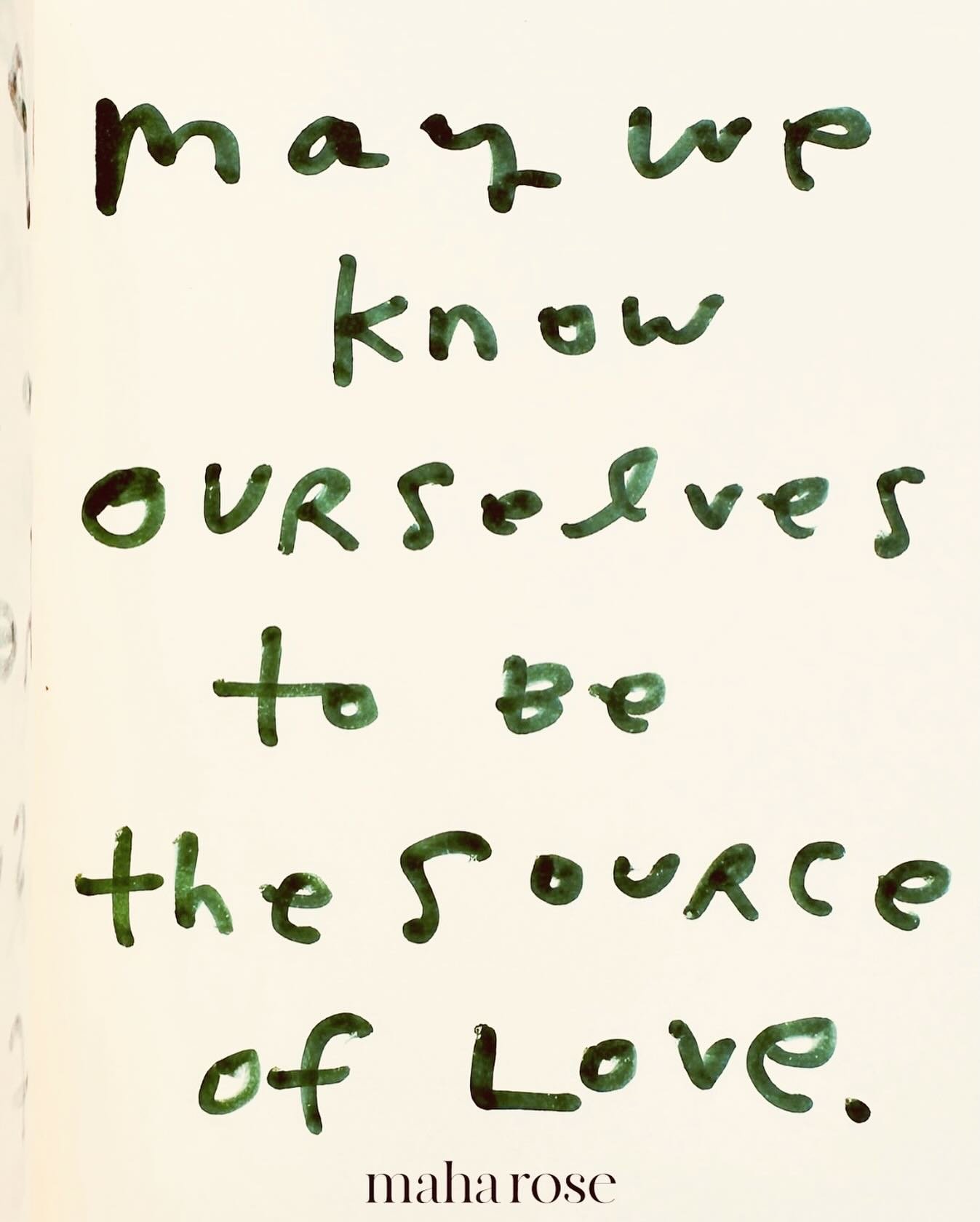 We think that love is outside of ourselves&hellip;.

When really - we are the source of love. 

Look inside. 

Call it forth. 

maharose.com

🩵