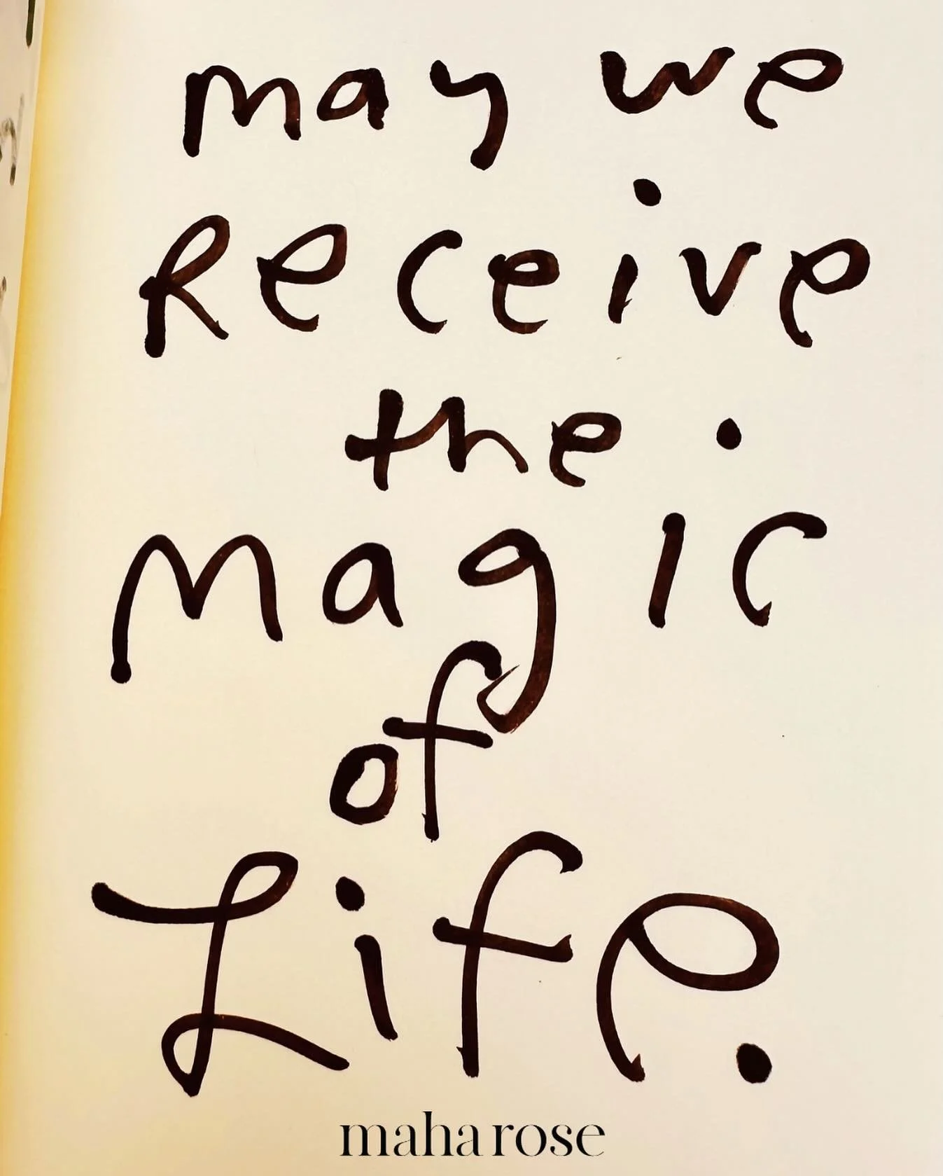 May we receive the magic of Life. 

Look for it. 

It is all around us. 

Tapping in to magic multiplies our own magic. 

maharose.com

art by @lisanelsonlevine