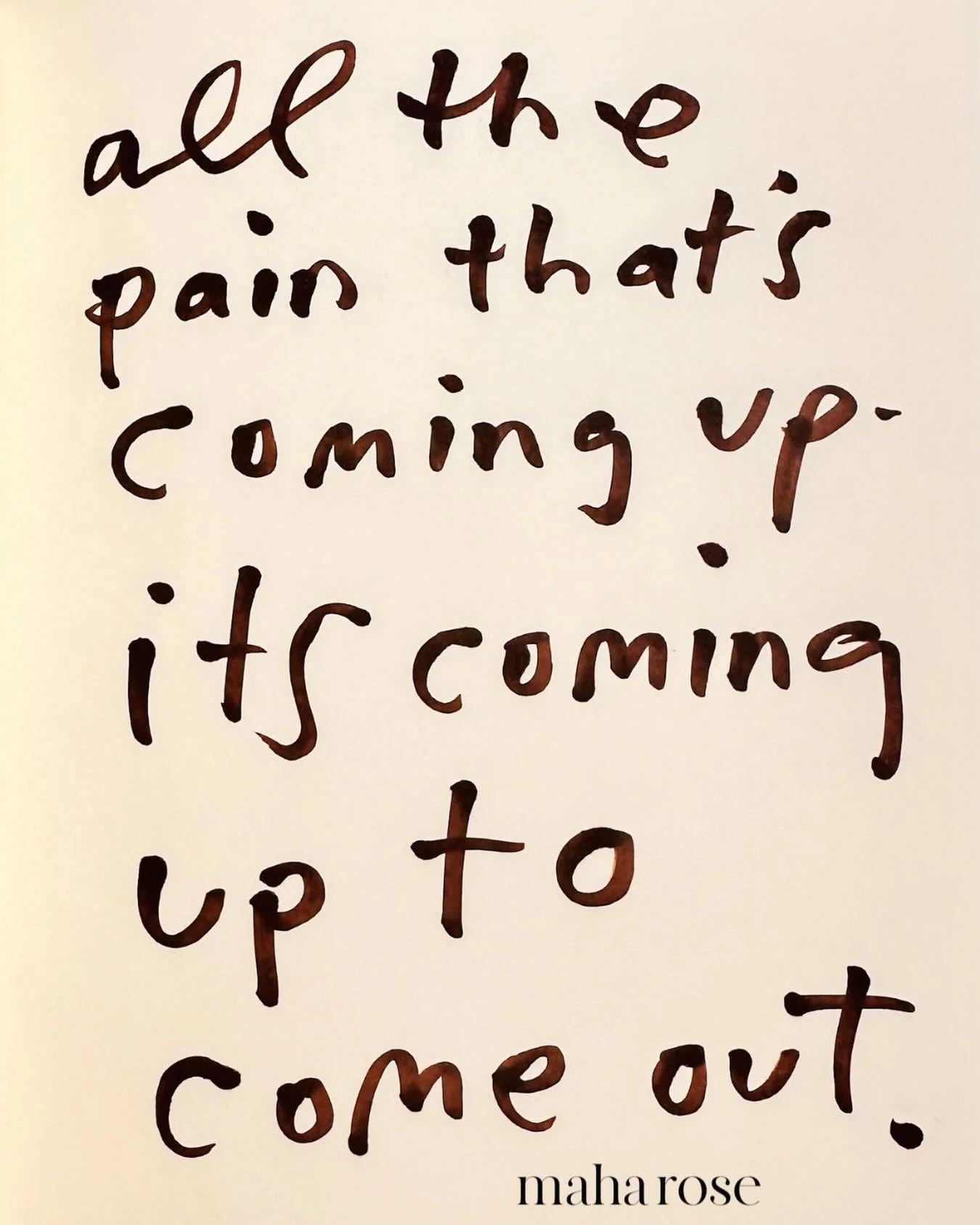 If it&rsquo;s coming up, it&rsquo;s coming up to come out. 
🔥
We&rsquo;re scrubbing deep. 
🔥
Trust the process and be gentle and loving with yourself. 
🔥
maharose.com
🔥
art by @lisanelsonlevine