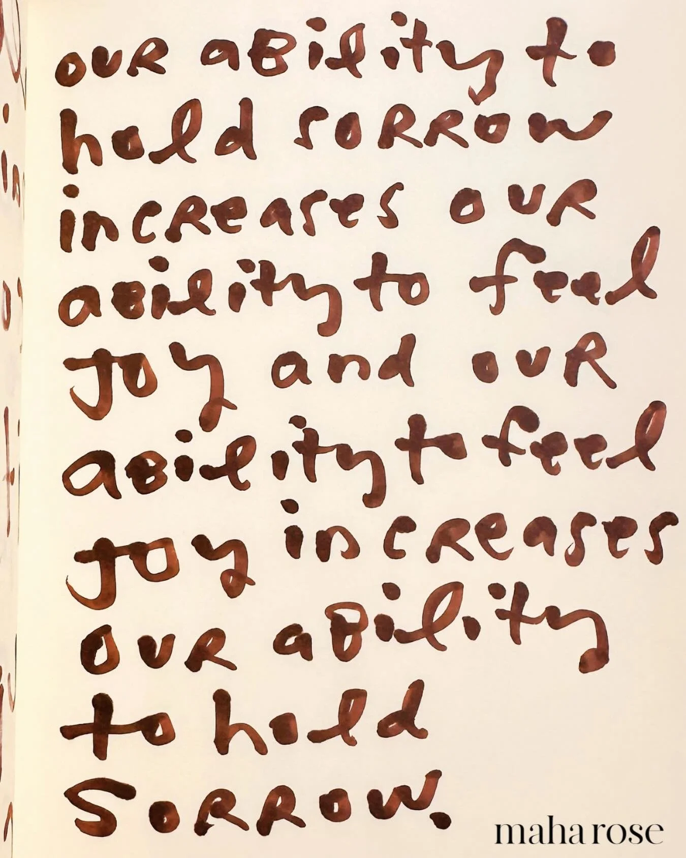 May we expand our capacity to feel joy. 
🙏🏽
maharose.com
🙏🏽
art by @lisanelsonlevine 
🩵