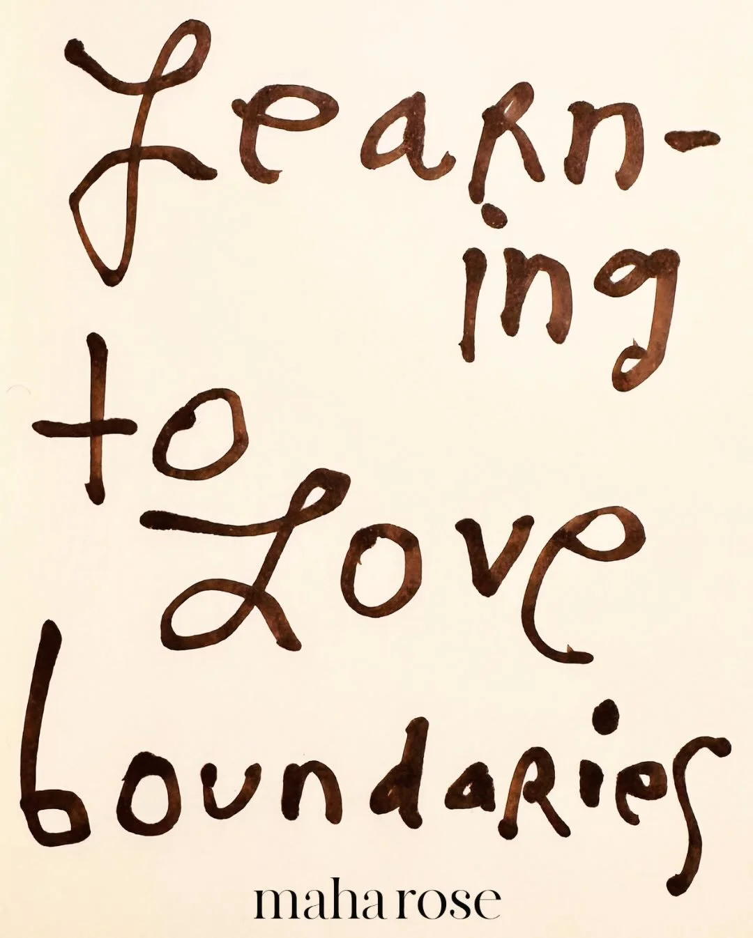 Anyone else&hellip;?

Learning to love boundaries..

Learning to have boundaries..

May we keep growing and may we keep learning. 

maharose.com

art by @lisanelsonlevine