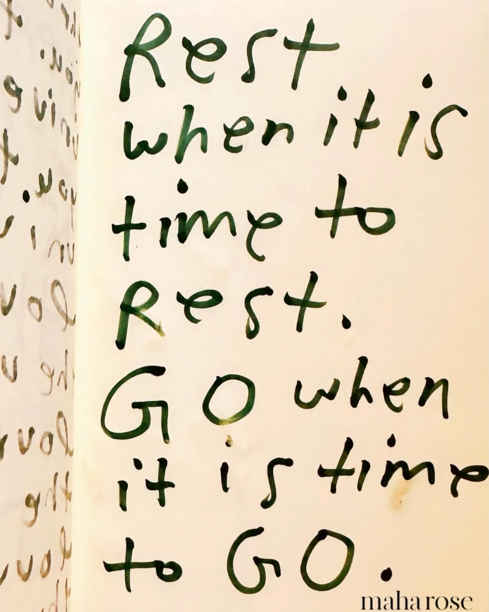 Happy Sun day. 

Take a break loves, you&rsquo;ve been working hard. 

Rest when it is time to rest, go when it is time to go. 

maharose.com

art by @lisanelsonlevine