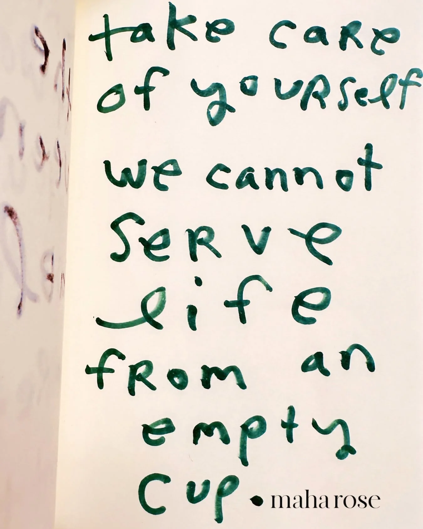 Happy Moon Day. 

Take care of yourself beauty. 

We are of no good to ourselves or to anyone if our cup is empty. 

maharose.com