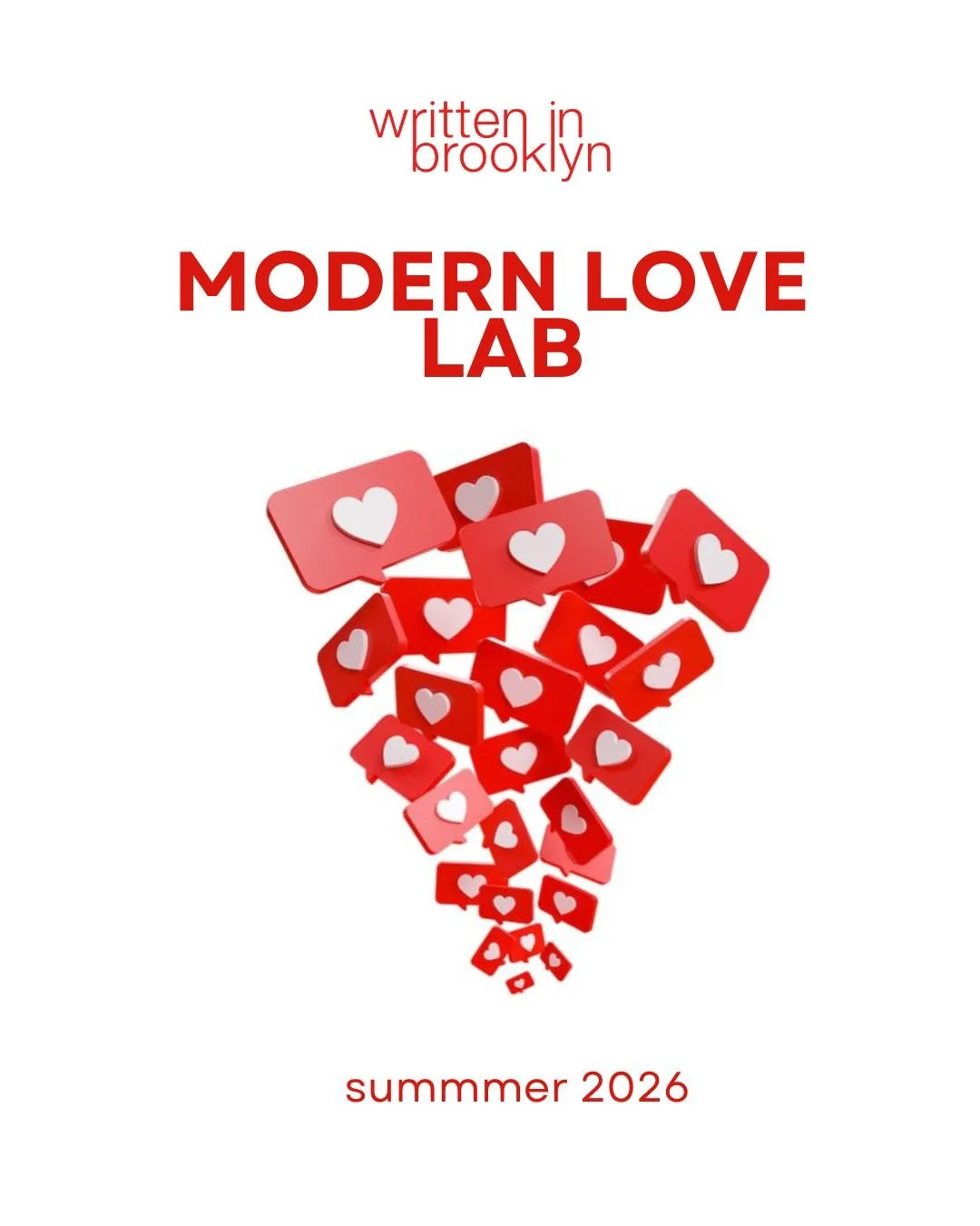 Modern Love Lab: A Hybrid Writing Workshop // Summer 2026