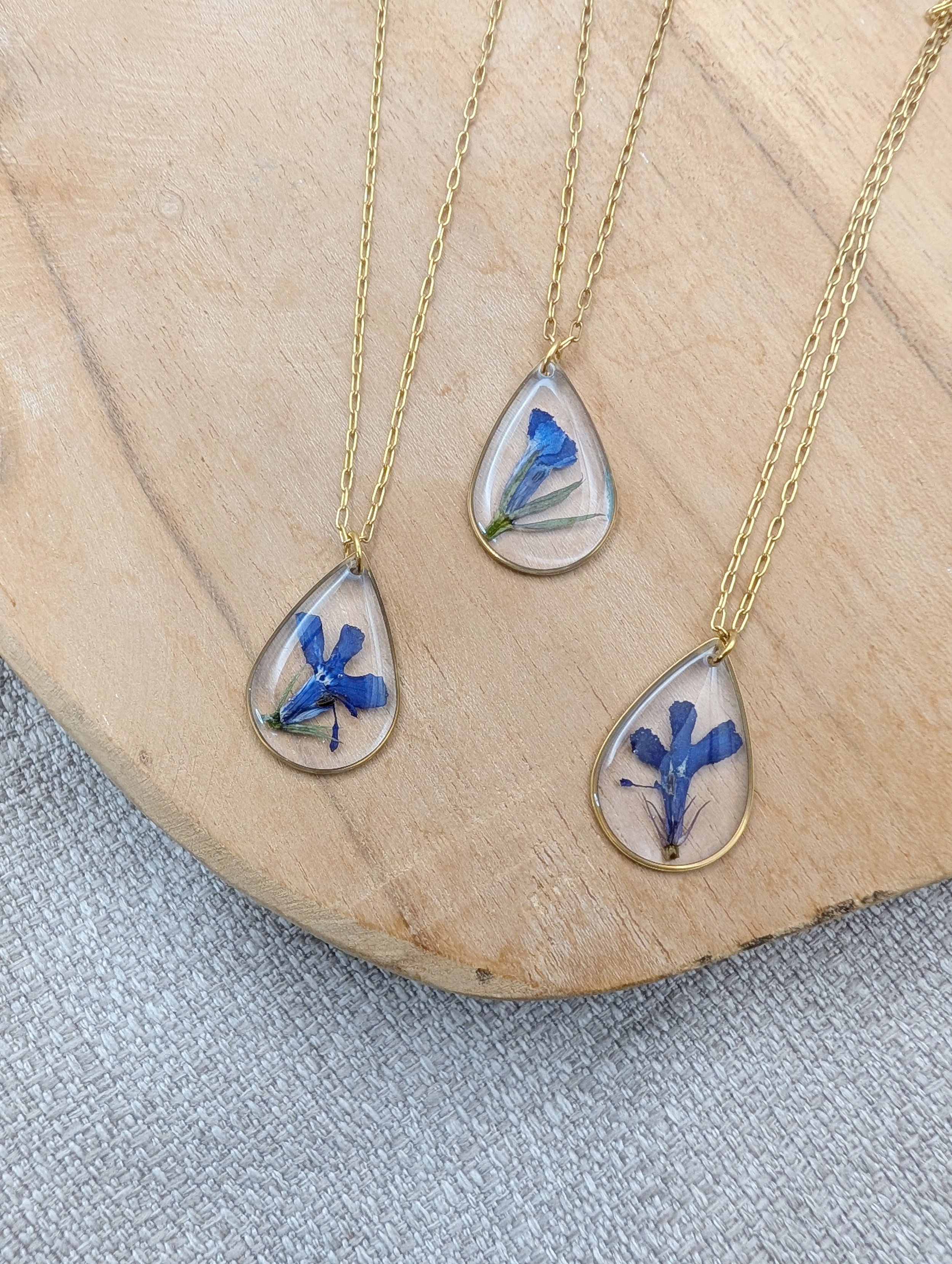 collier goutte lobelia