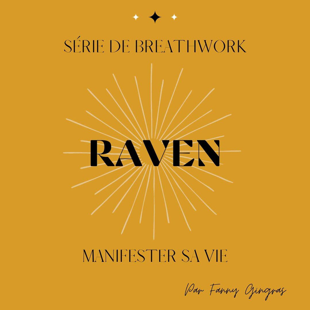 ❤︎ Je suis tr&egrave;s heureuse de te pr&eacute;senter aujourd&rsquo;hui mon nouveau b&eacute;b&eacute;&hellip; 
.
RAVEN &ndash; Manifester sa vie. ✨
.
Ce sont trois voyages de respiration consciente th&eacute;matiques et &eacute;volutifs totalisant 