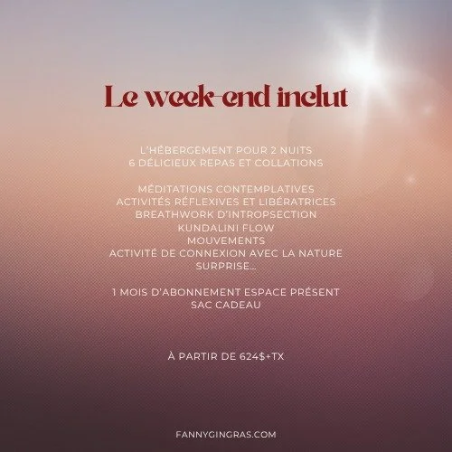 ...💛
Je t'&eacute;cris ce message parce que je ne veux pas que tu passes &agrave; c&ocirc;t&eacute;. 

Il reste 2 places pour la retraite JOIE.

16 participants(es), ont d&eacute;j&agrave; dit oui.
Elles (ils) ont choisi de s'offrir ce temps.
De se 