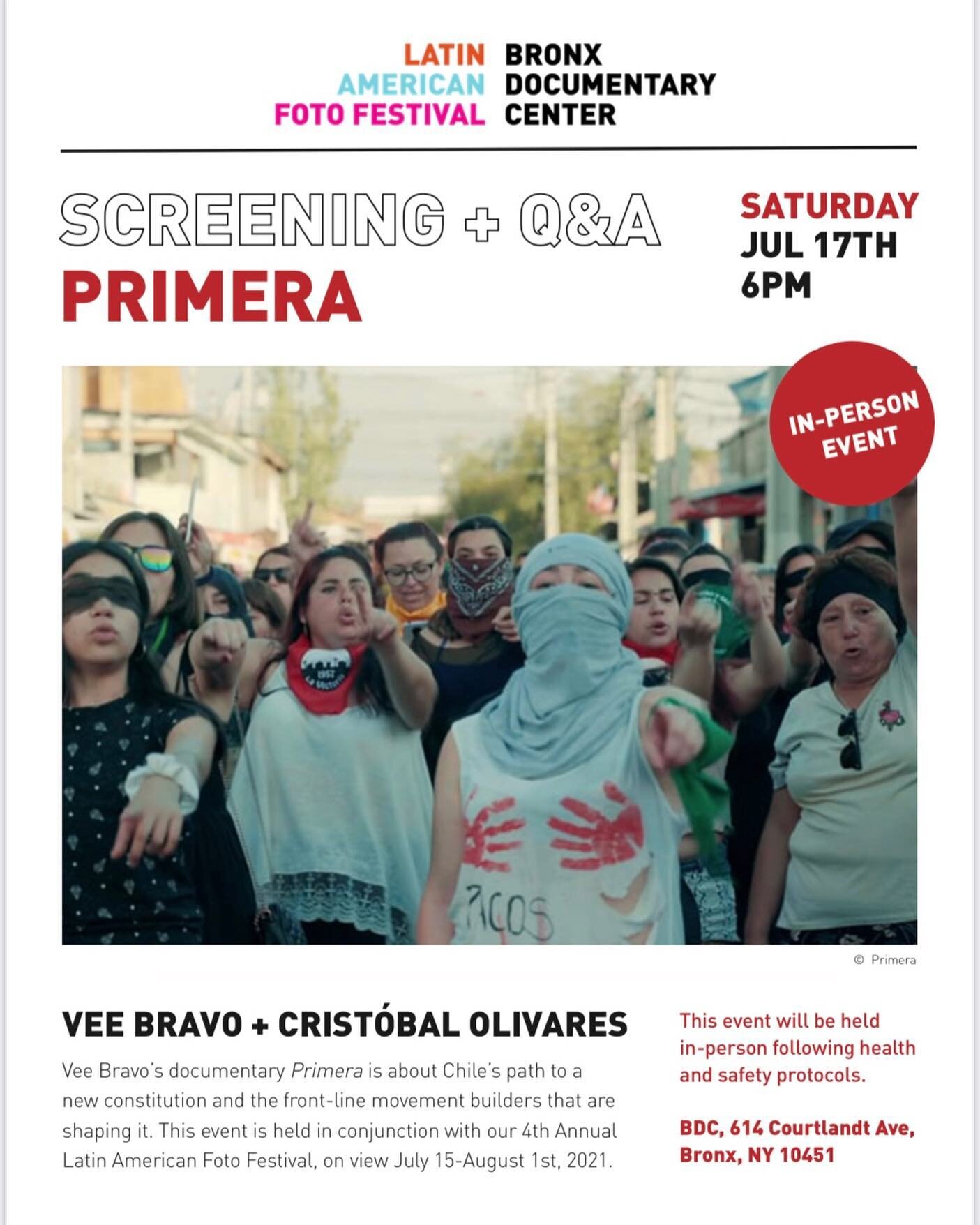 Bronx Fam: join us for a community screening of the film. We&rsquo;ll be discussing all things happening in our current political climate. Chile, Colombia, Hait&iacute;, Cuba&hellip; @klofilms @lpzmedia @aubinpictures @bronxdocumentarycenter