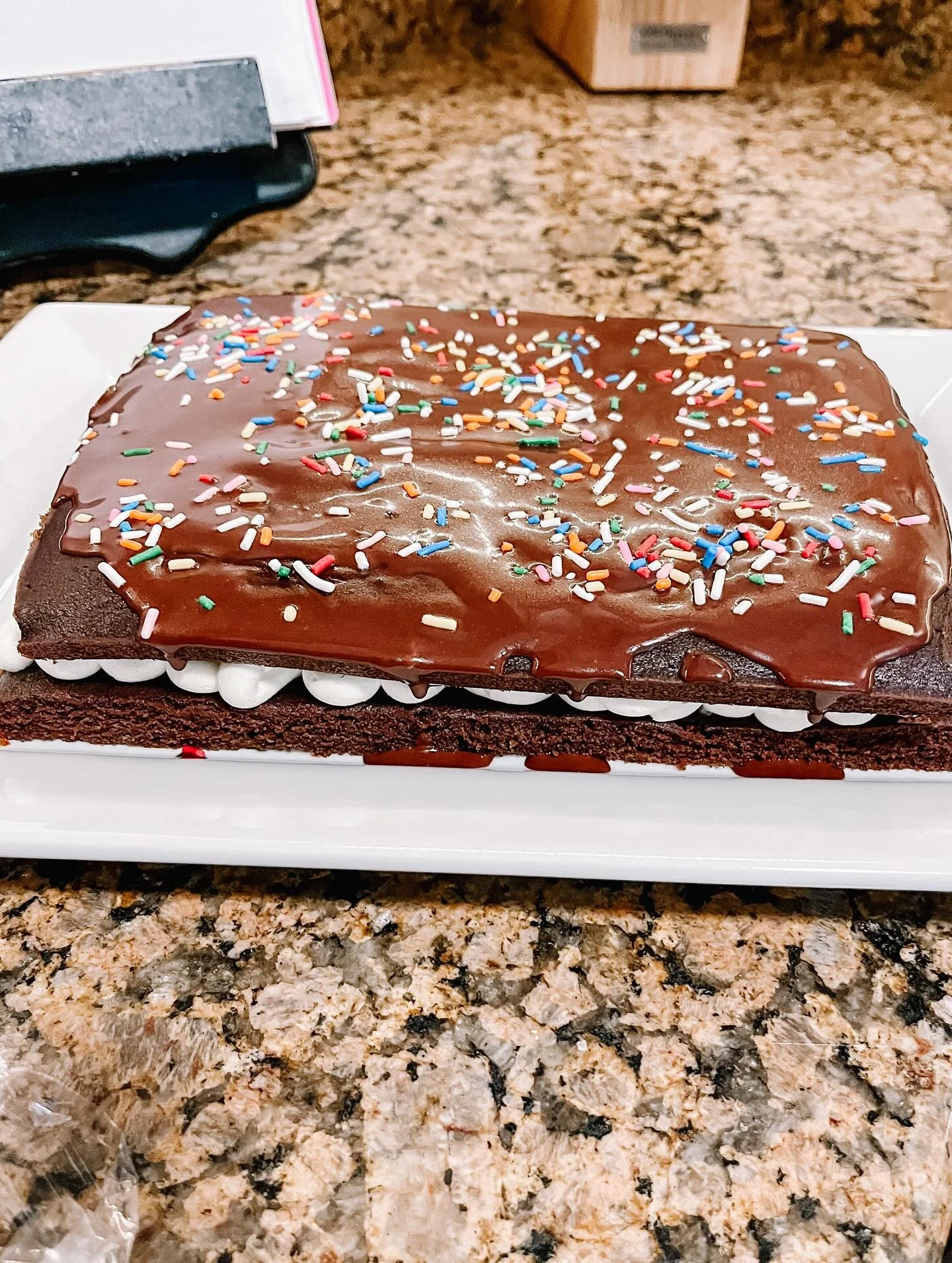 A cake to celebrate the end of the summer. I&rsquo;m not a cake baker, so my cakes are not fancy. I sure hope it tastes good, though. First day of homeschool is Monday!
.
.
.
.
#cake #chocolatecake #homeschool #homeschooling #homeschoolmom #homemakin