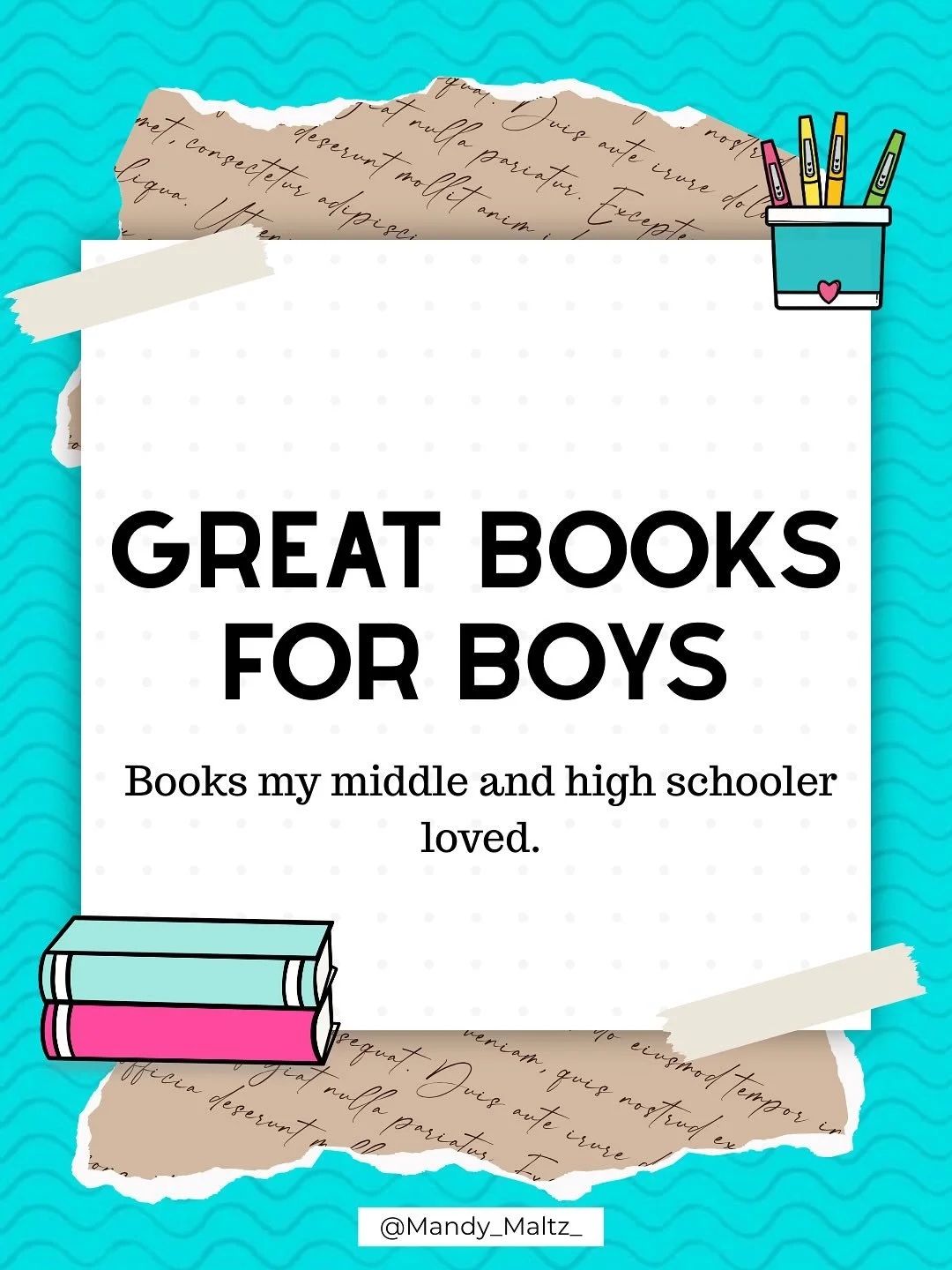 ✨ Great Books for Boys 📚
If you&rsquo;ve ever struggled to find books your boys (homeschool or not) actually want to read, this list will help!
These are books my middle and high schooler both loved &mdash; full of adventure, courage, and strong cha