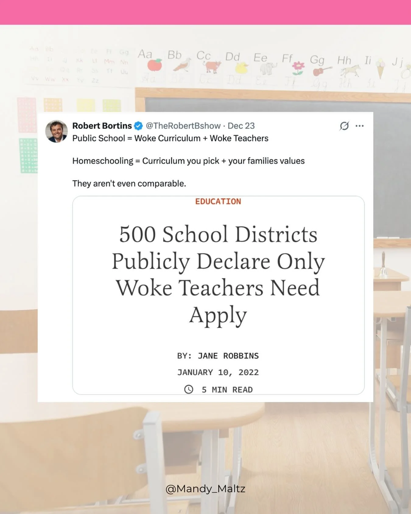 I quit teaching for a reason. I walked away from a profession I poured my heart into. I saw where it was going 15 years ago. But God had something better for me (and my family). The Lord lead us to homeschooling and I never looked back. 

The Christi
