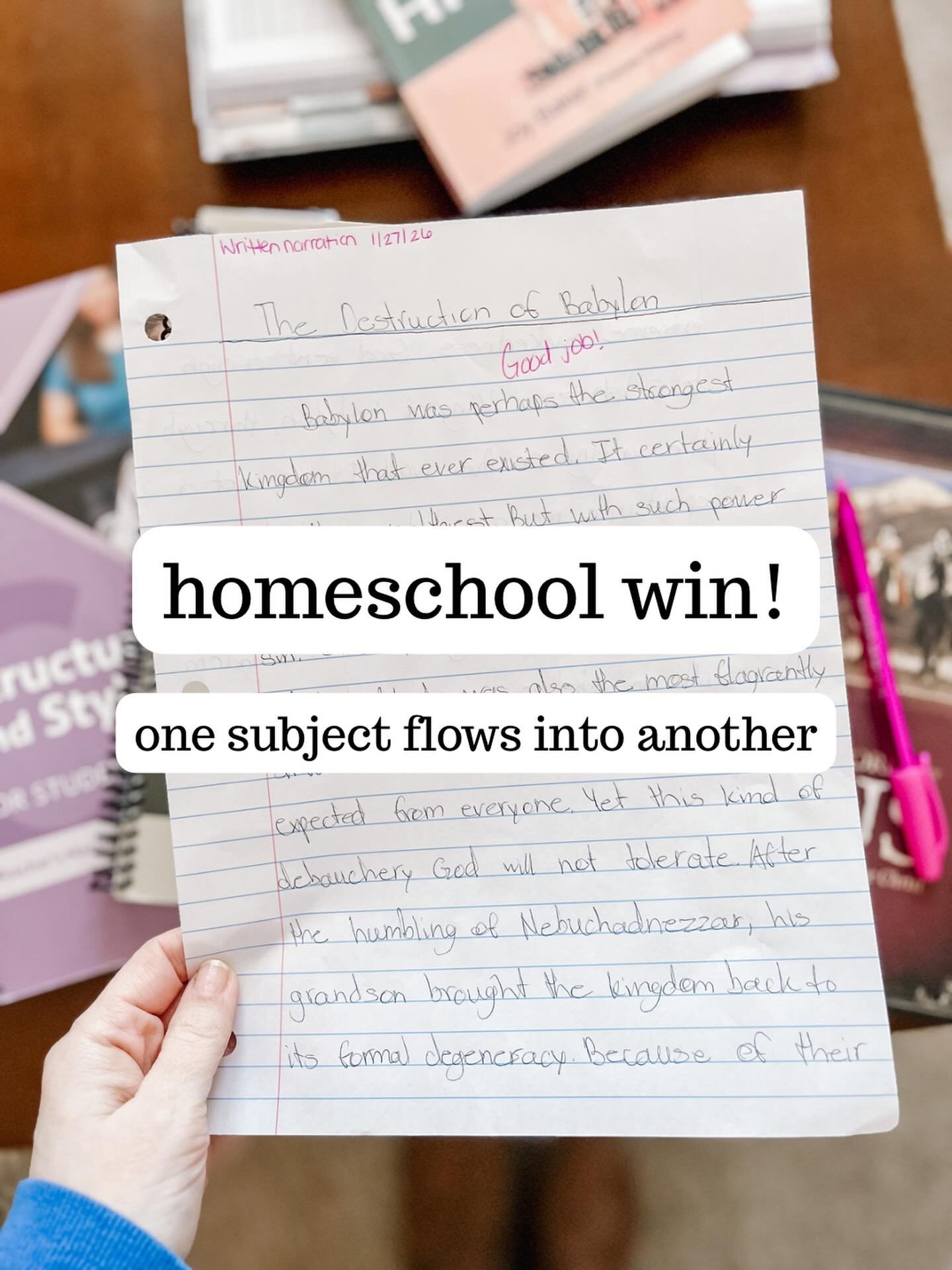The destruction of Babylon was the topic for our written narration today. 

My son wrote it using @iew Structure and Style (writing course). The funny thing is, he didn&rsquo;t even realize it until my husband and I pointed it out to him. How cool! 
