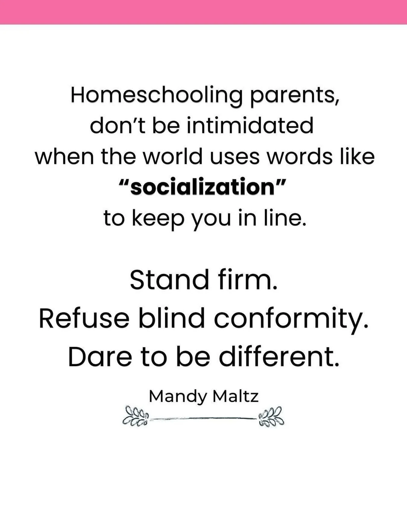 Socialization isn&rsquo;t the boogeyman they try to make it out to be. Be courageous, homeschool moms! 🩷
#homeschool #homeschooling #homeschoolmom