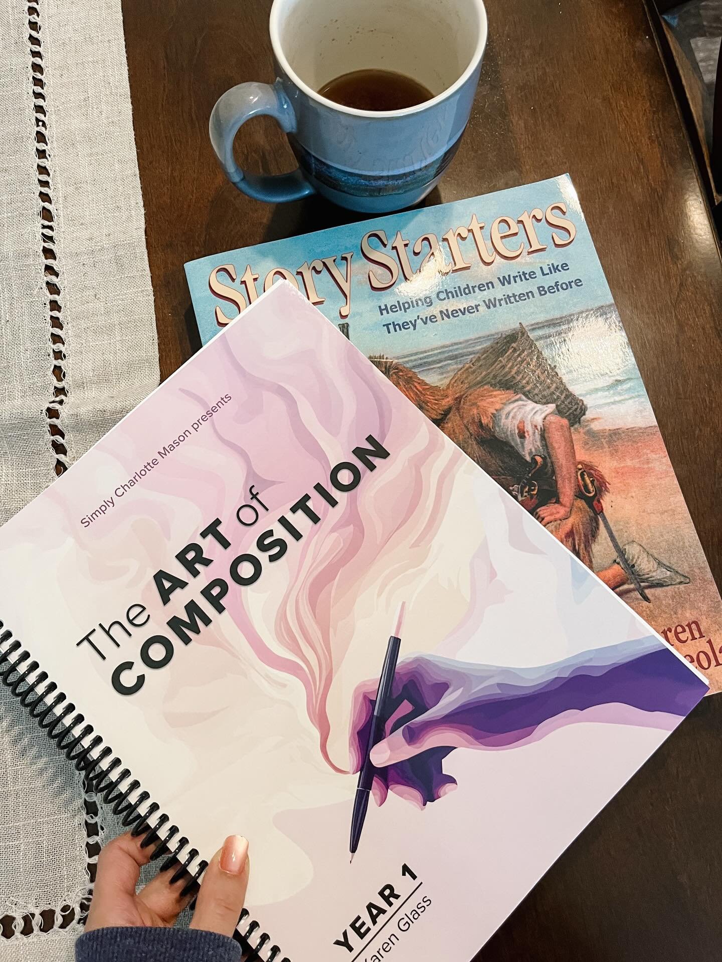 Over here rounding out our language arts. We finished up our regular curriculum and now we get to explore other books. Super fun! 
#homeschoolmomlife #charlottemasonhomeschool #charlottemasoneducation