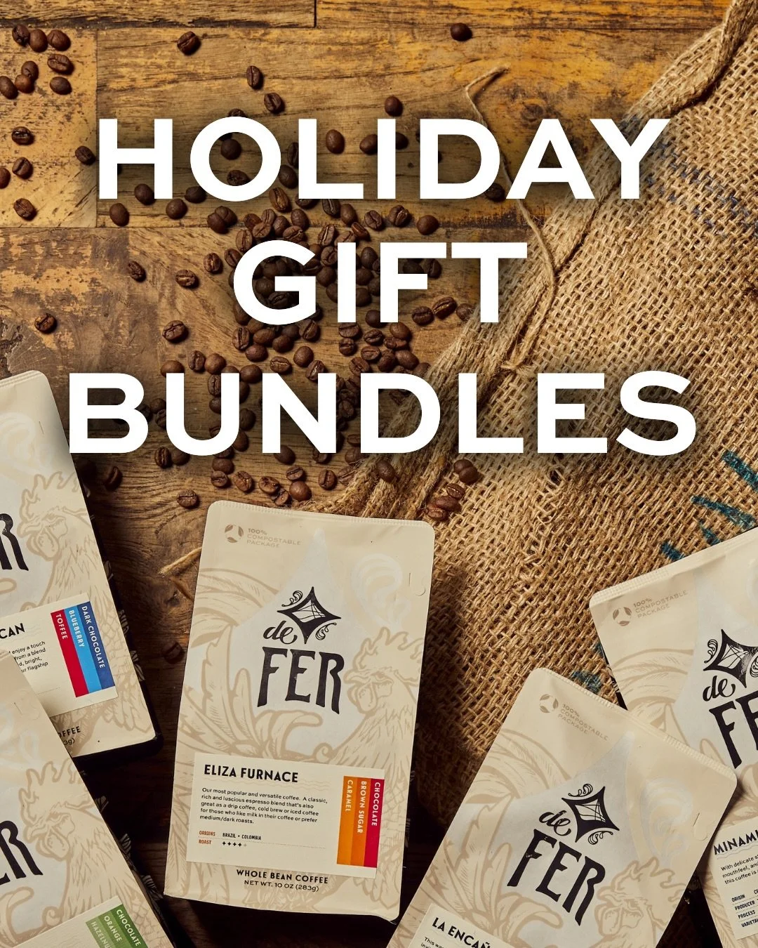 Gift Bundles are HERE

Chemex
&bull; 1 - 6 cup Chemex Brewer
&bull; 1 - 100-pack Chemex Filters
&bull; 1 - Coffee Variety Pack

V60
&bull; 1 - Plastic Hario V60 Brewer
&bull; 2 - 40-pack Hario V60 #2 Filters
&bull; 1 - Coffee Variety Pack 

Tea
&bull