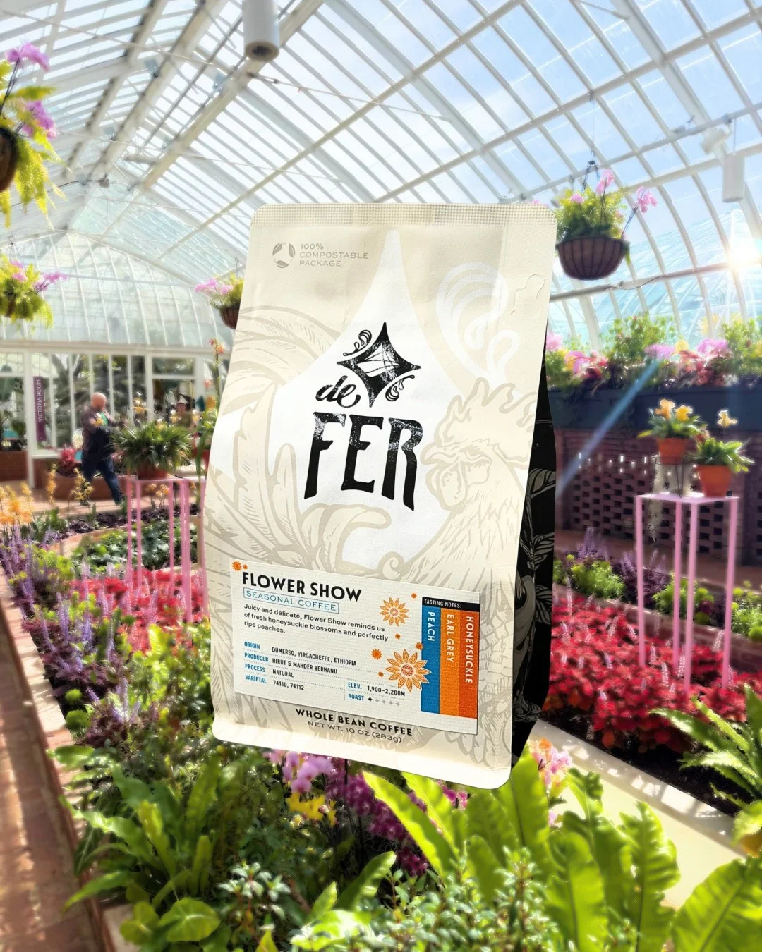 💐This annual Ethiopian release is inspired by Phipp's Spring Flower Show! 

Juicy and delicate, Flower Show reminds us of fresh honeysuckle blossoms and ripe peaches.