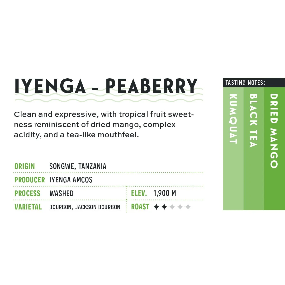 Iyenga - Peaberry
