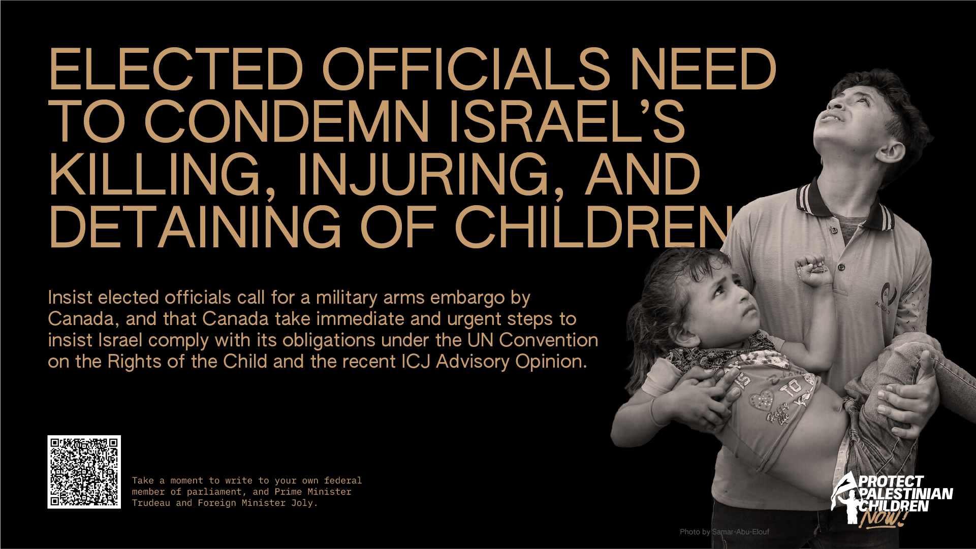Stop Killing Palestinian Children. Protect Palestinian Children Now.