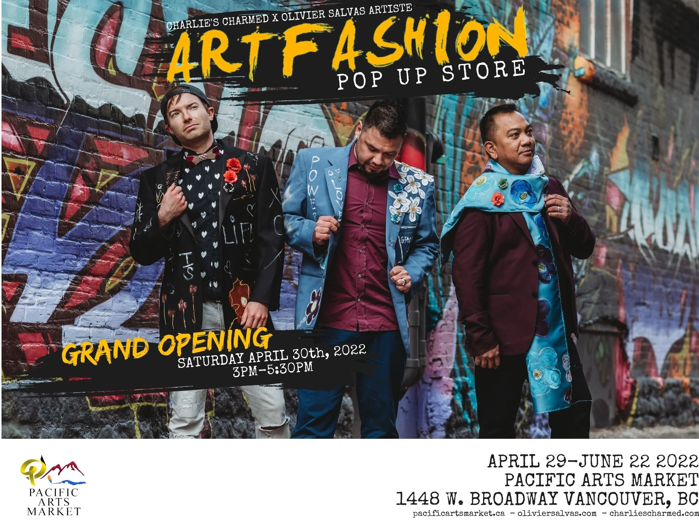 ARTFASHION Vancouver Pop Up store opening April 29th, 2022!